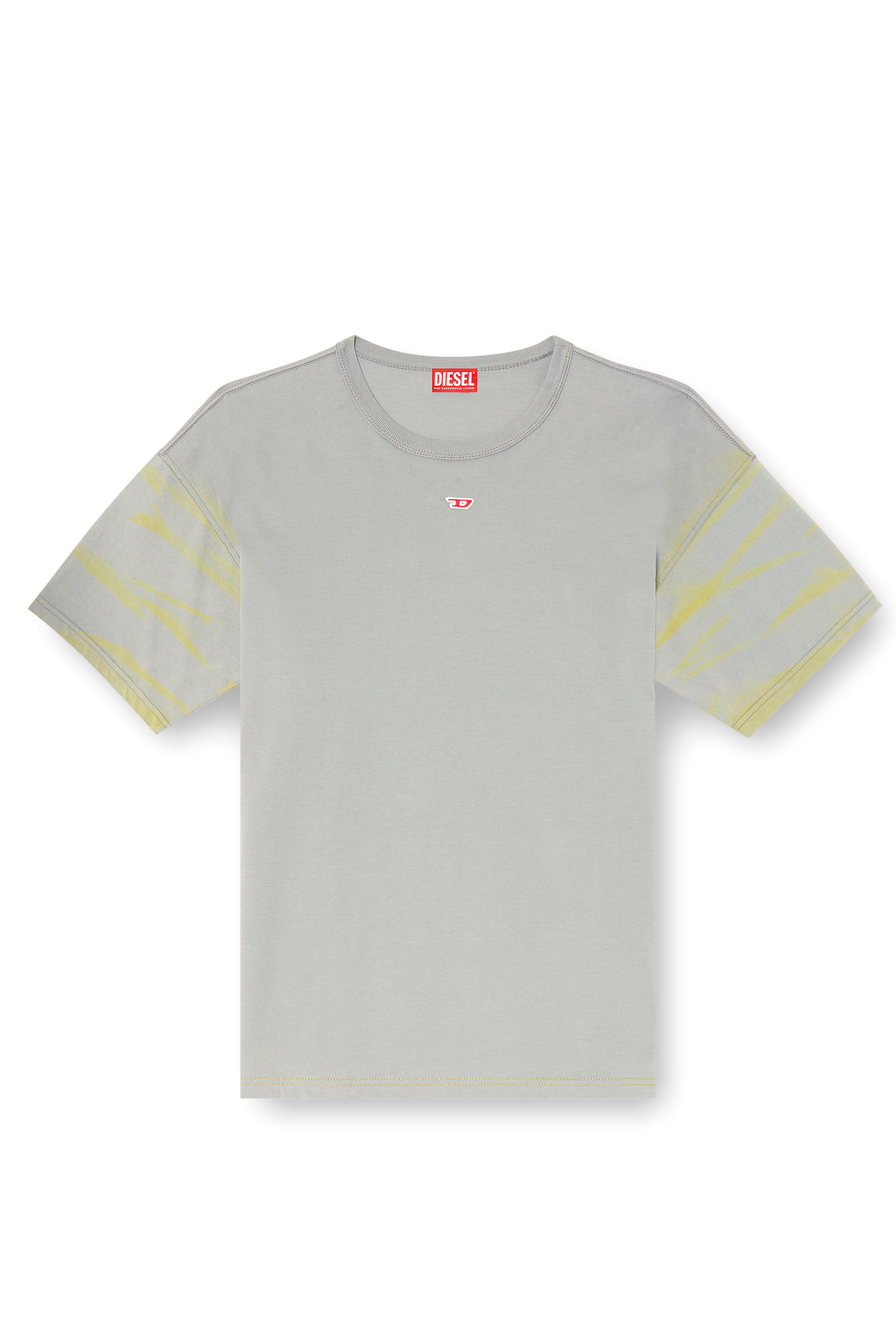 Diesel - T-ADJUST-R23, Herren T-Shirt mit Sprüh-Effekt in Grau - 2