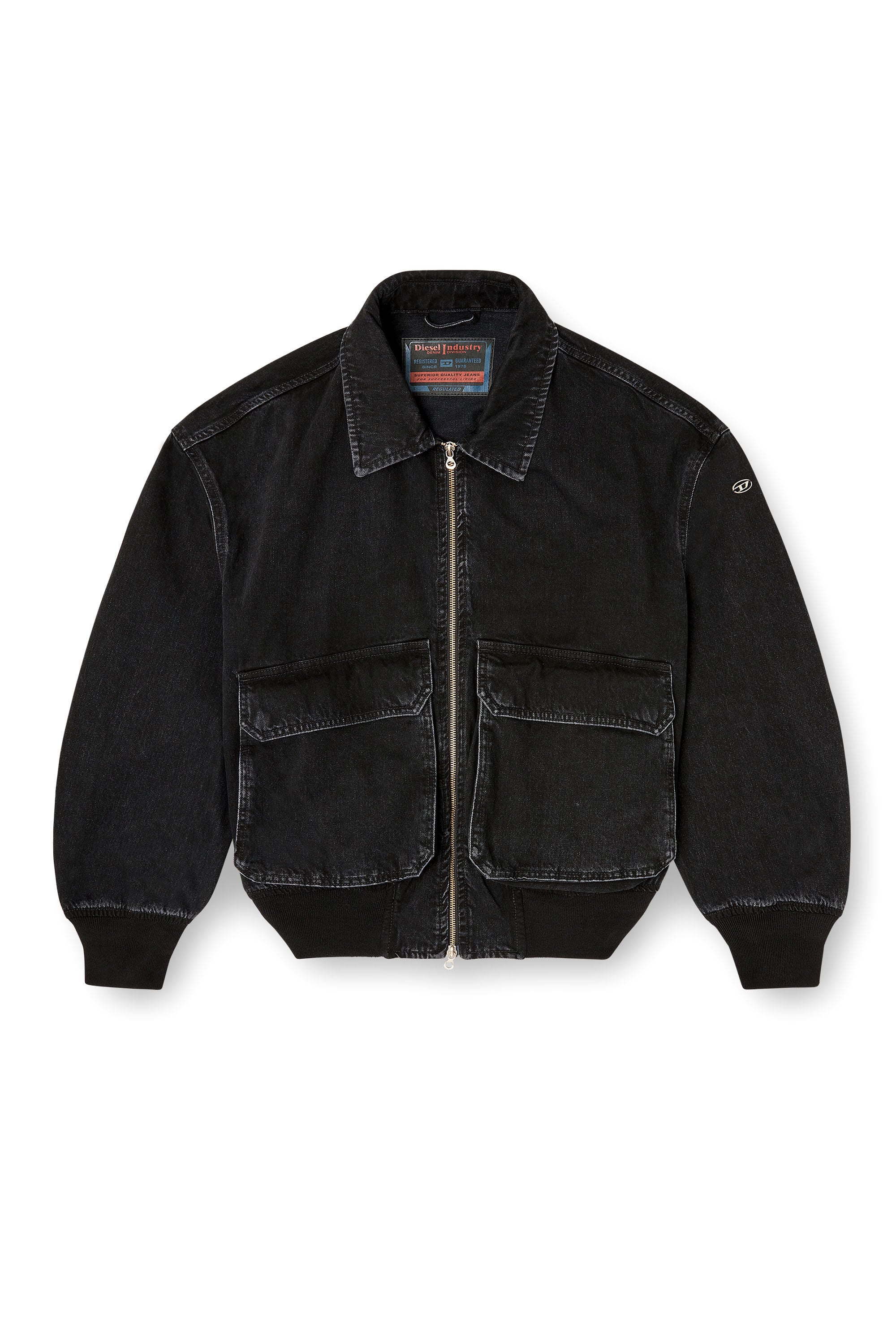 Diesel - D-KURZ, Unisex Jacke aus Denim in Schwarz - 2