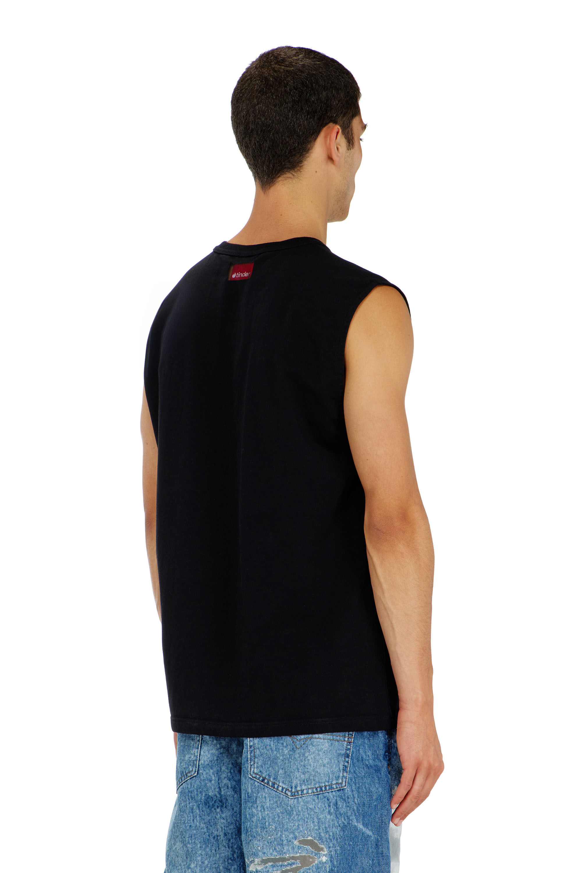 Diesel - PR-T-NORM-BISC-MATI-R, Unisex Tanktop mit For Successful Loving Logo in Schwarz - 4