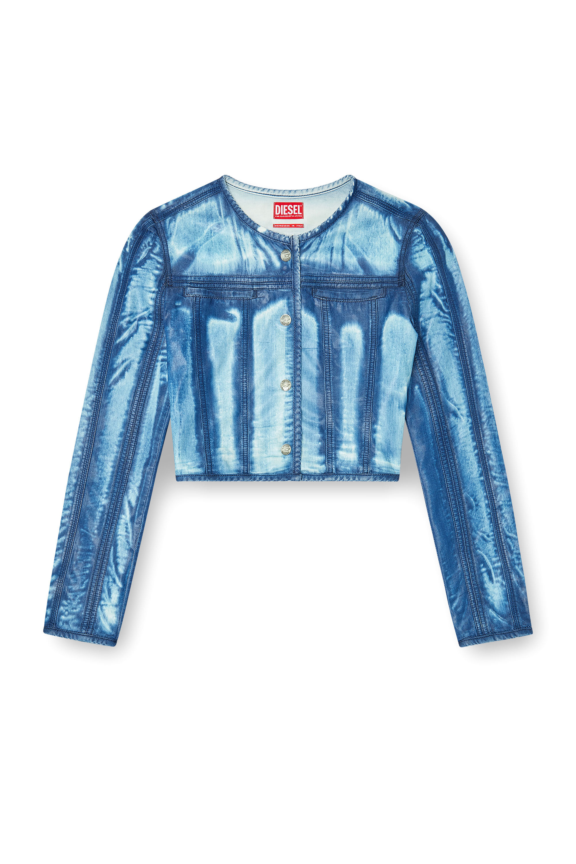 Diesel - DE-SYPHRA-FSI, Damen Kurz geschnittene Jacke aus X-Ray Lyocell-Denim in Blau - 2