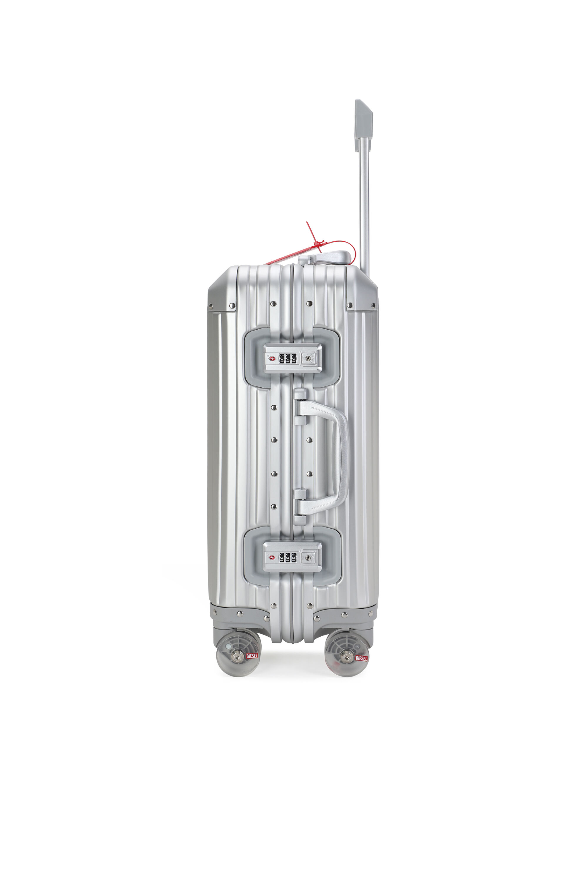Diesel - DIESEL ALUMINUM TROLLEY- DSL002, Unisex Koffer aus Aluminium Gr&ouml;&szlig;e S in Silber - 3