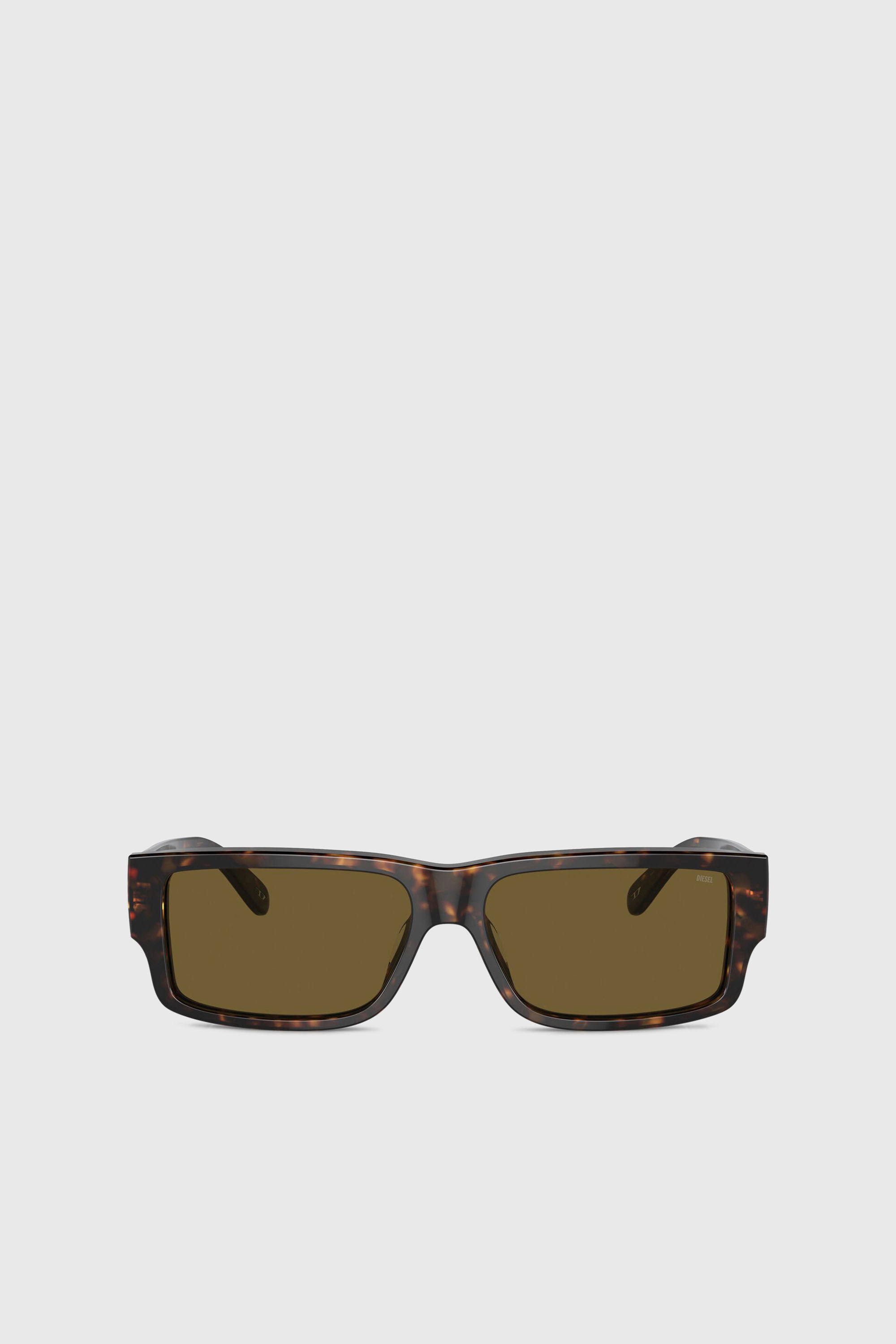Diesel - 0DL2003 SIZE 57, Herren Rechteckiges Modell Brille in Braun - 1