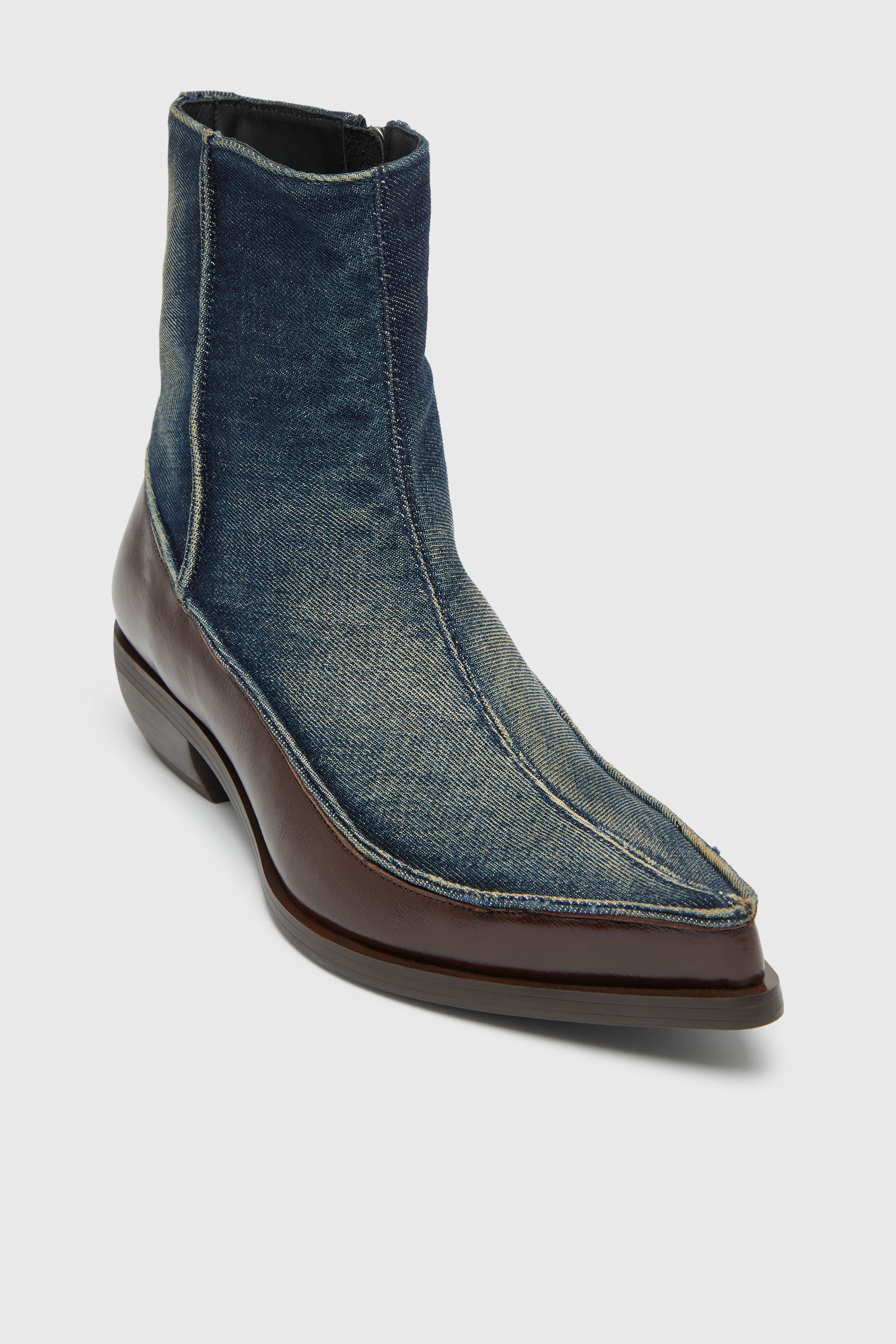 Diesel - D-FRIDO-30-TR, Herren D-Frido-Westliche Stiefeletten aus Leder und Denim in null - 6