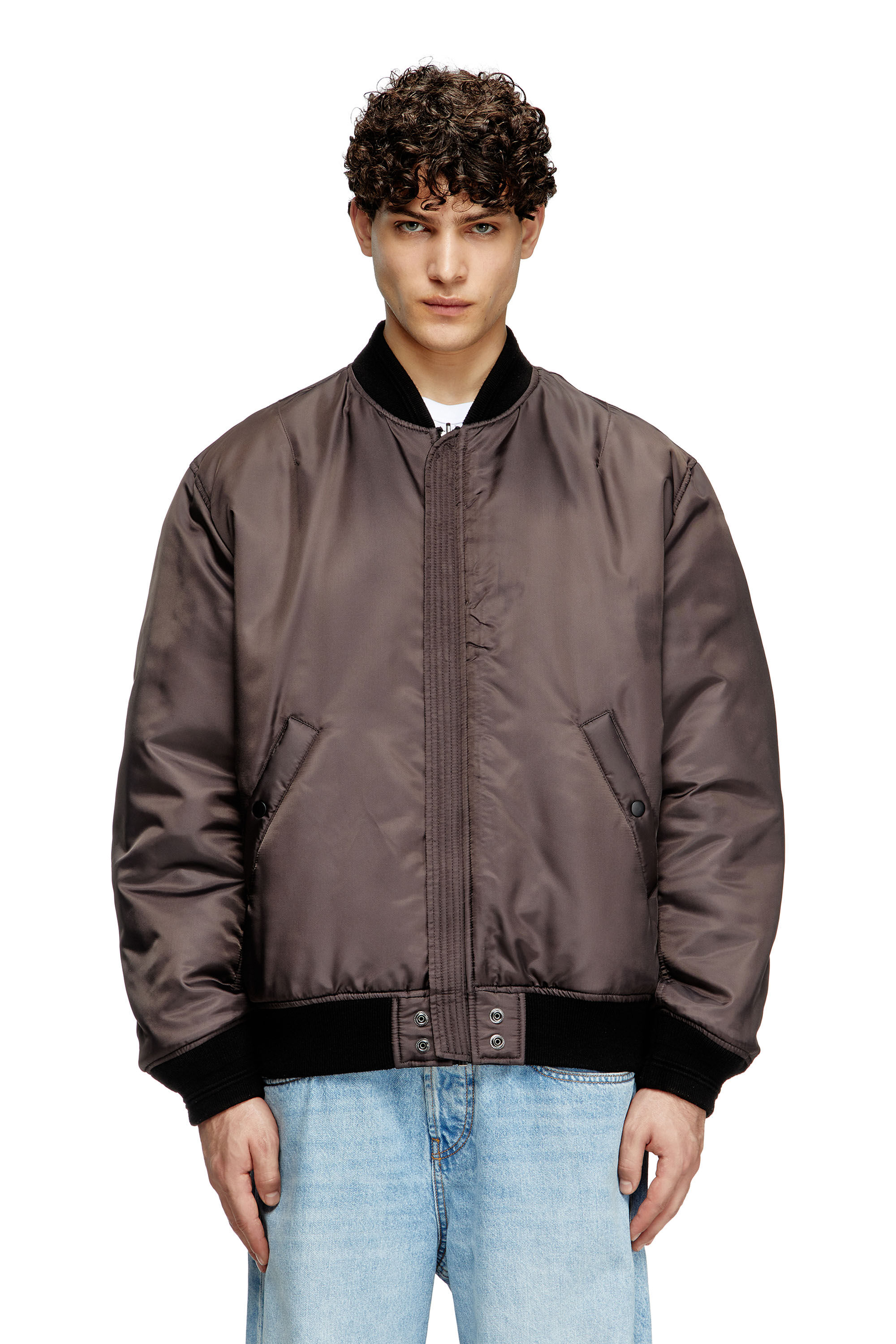 【★安心の定価販売★】 in Bomber Men's padded Diesel | Black | D Oval with nylon 航空機・ヘリコプター