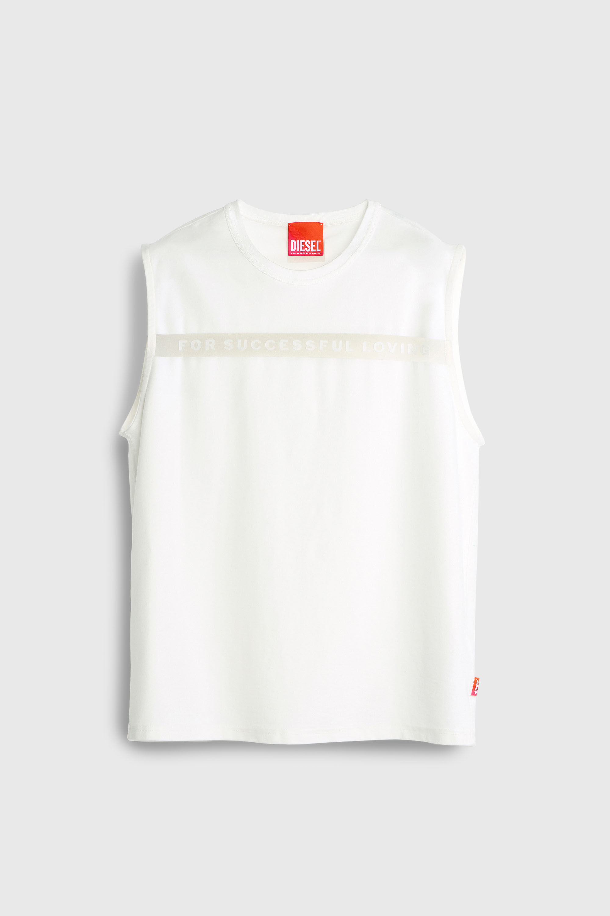 Diesel - PR-T-NORM-BISC-MATI-R, Unisex Tanktop mit For Successful Loving Logo in Wei&szlig; - 2