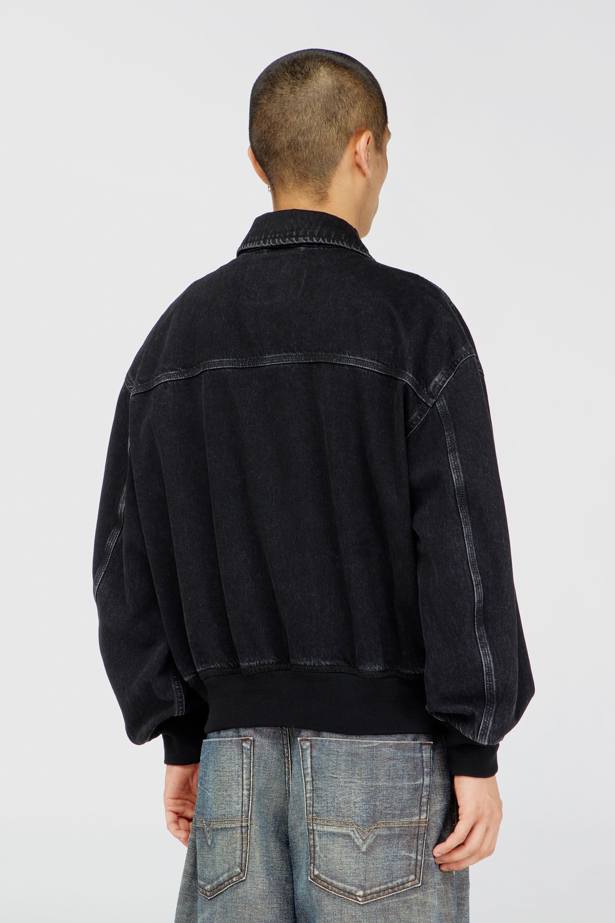 Diesel - D-KURZ, Unisex Jacke aus Denim in Schwarz - 4
