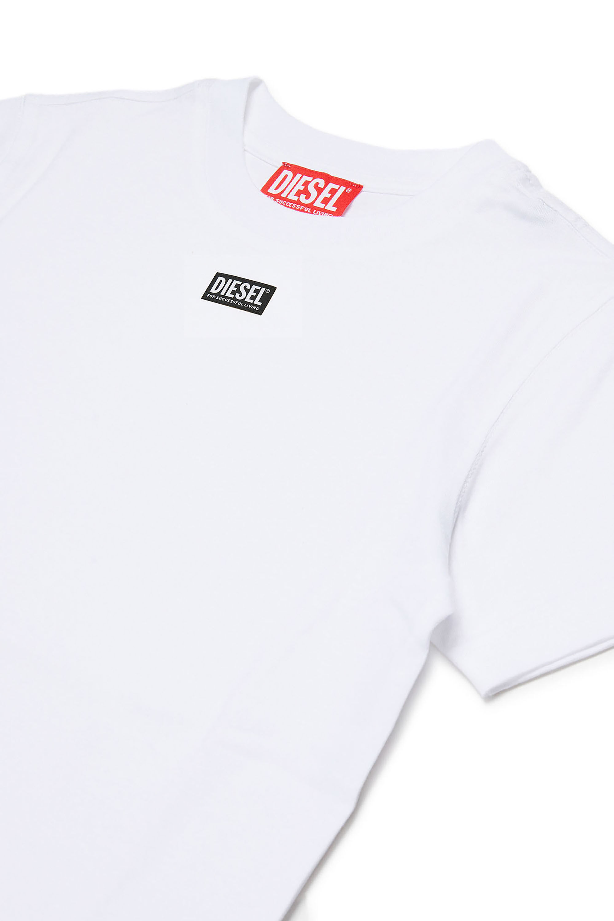 Diesel - TJUSTR7, Man's Cotton T-shirt with small Biscotto logo in White - 3
