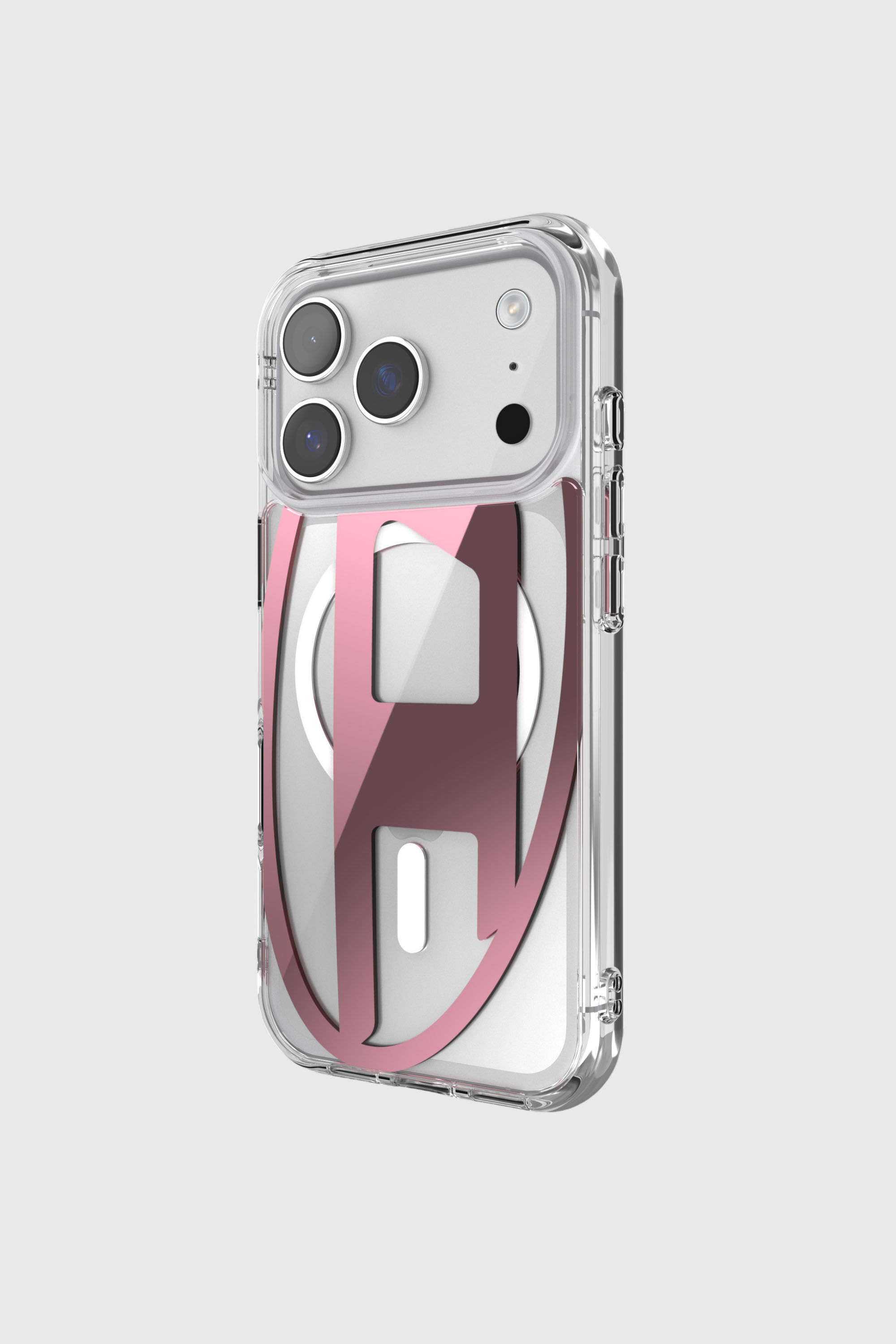 Diesel - 60421 AOP CASE, Unisex Oval D Metallgeh&auml;use mit Magsafe f&uuml;r iPhone 17 Pro in Rosa - 3