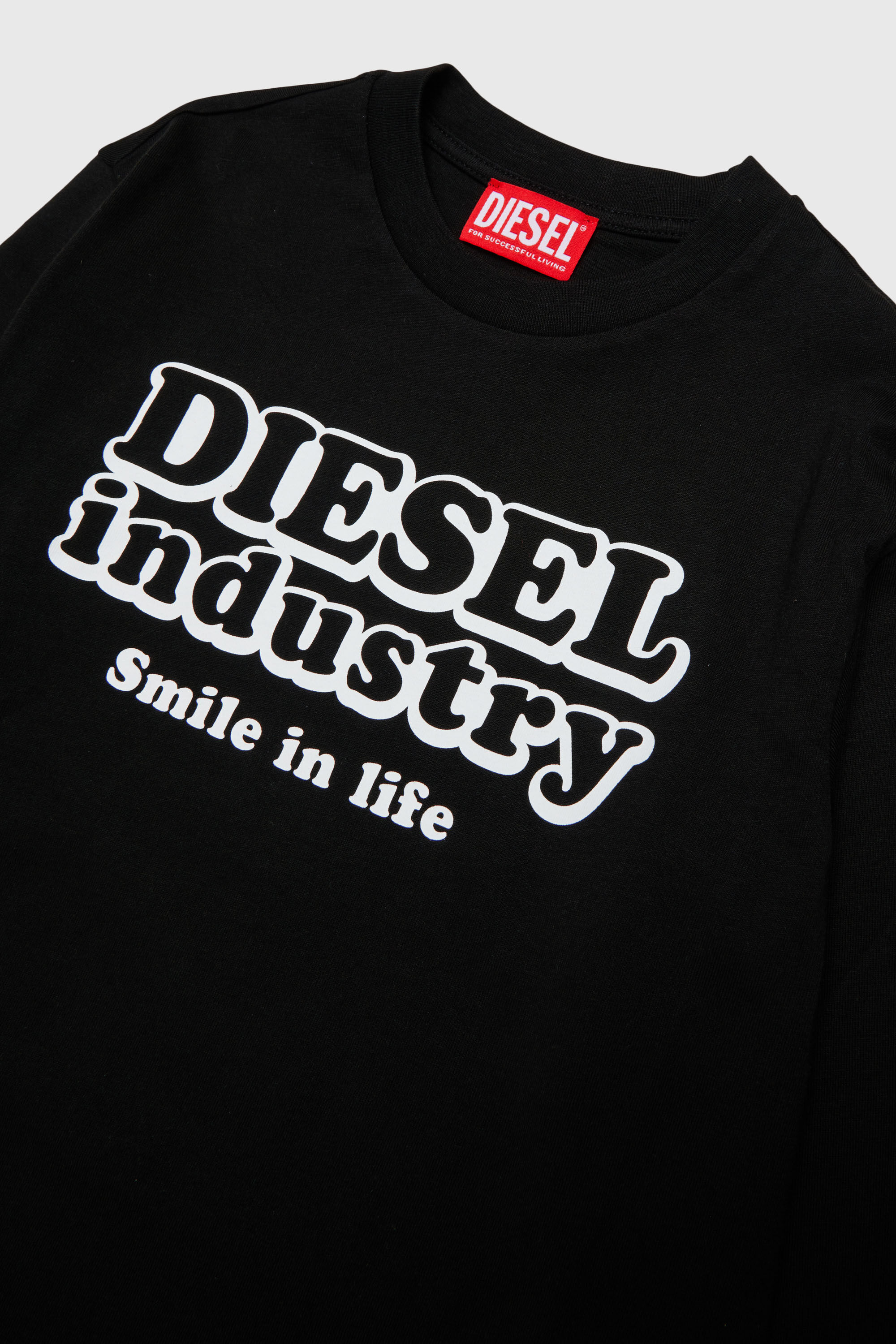 Diesel - TLODIMLS OVER, Herren Langarm-T-Shirt mit Diesel Industry Print in Schwarz - 3