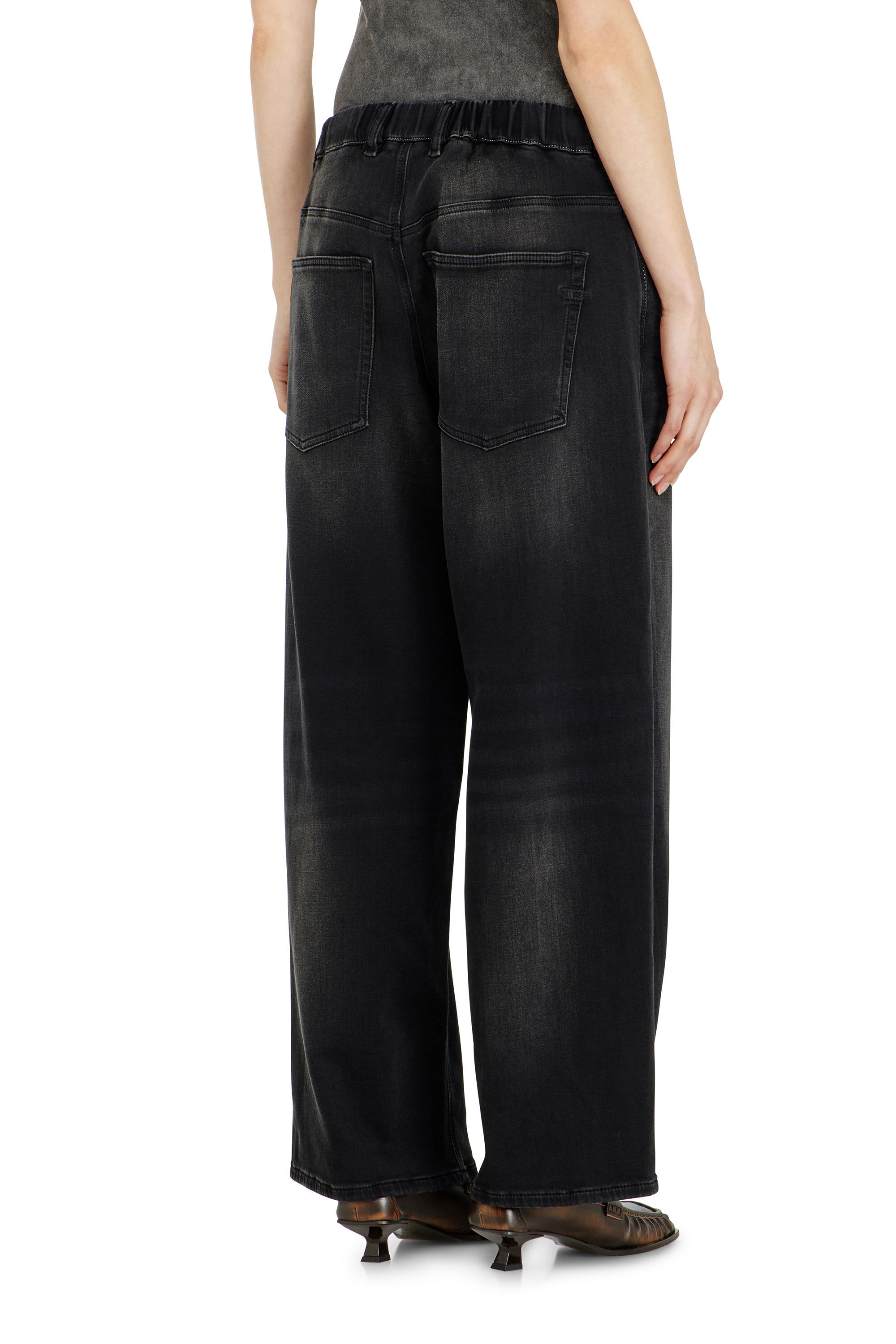 Diesel - Unisex Relaxed 2097 D-Enim-M Joggjeans&reg; 09P90, Schwarz/Dunkelgrau - 3