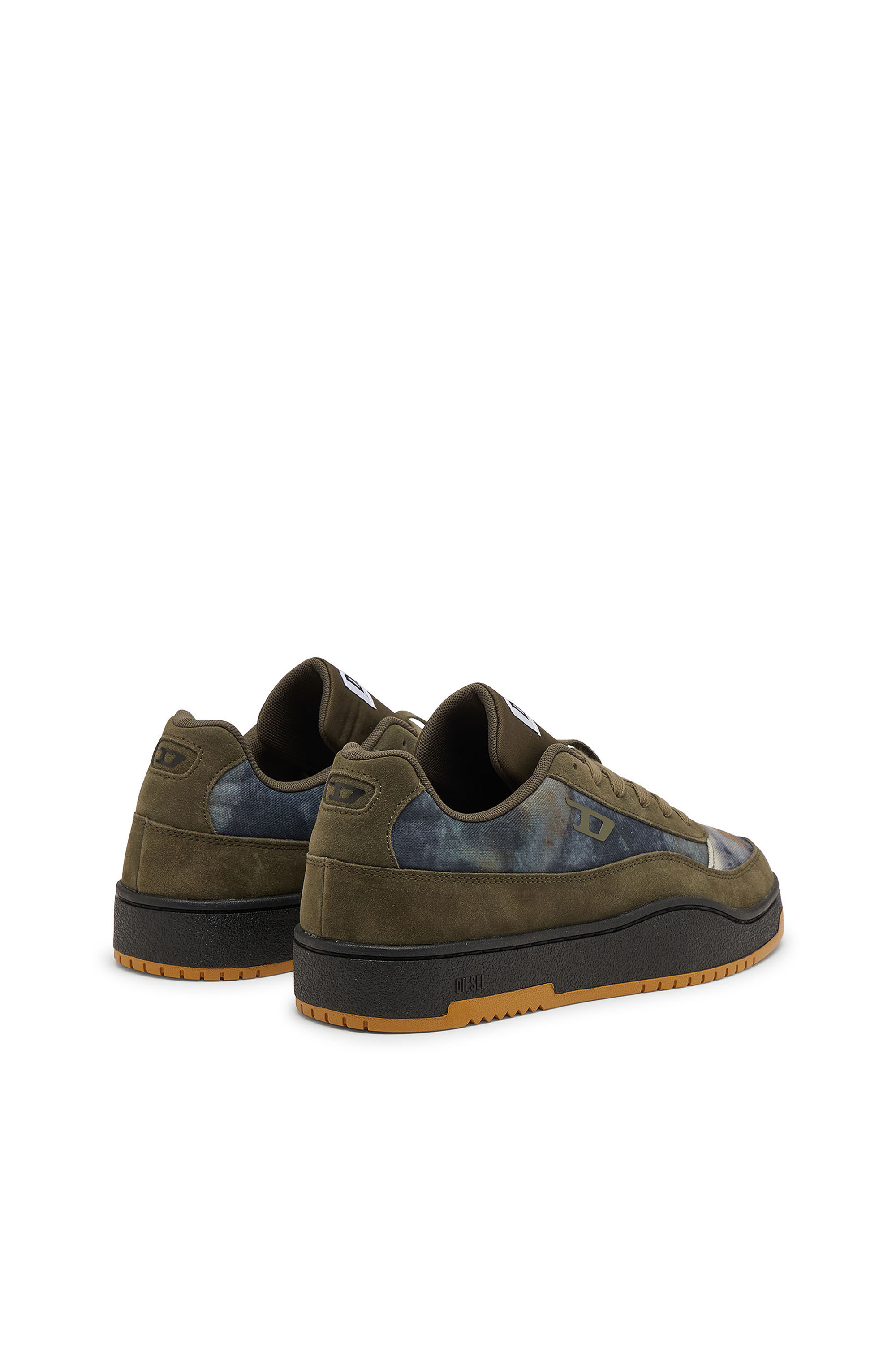 Diesel - S-TRACKER-D LOW, Herren S-Tracker-D Schnürschuhe aus Leder in Grün/Blau - 3