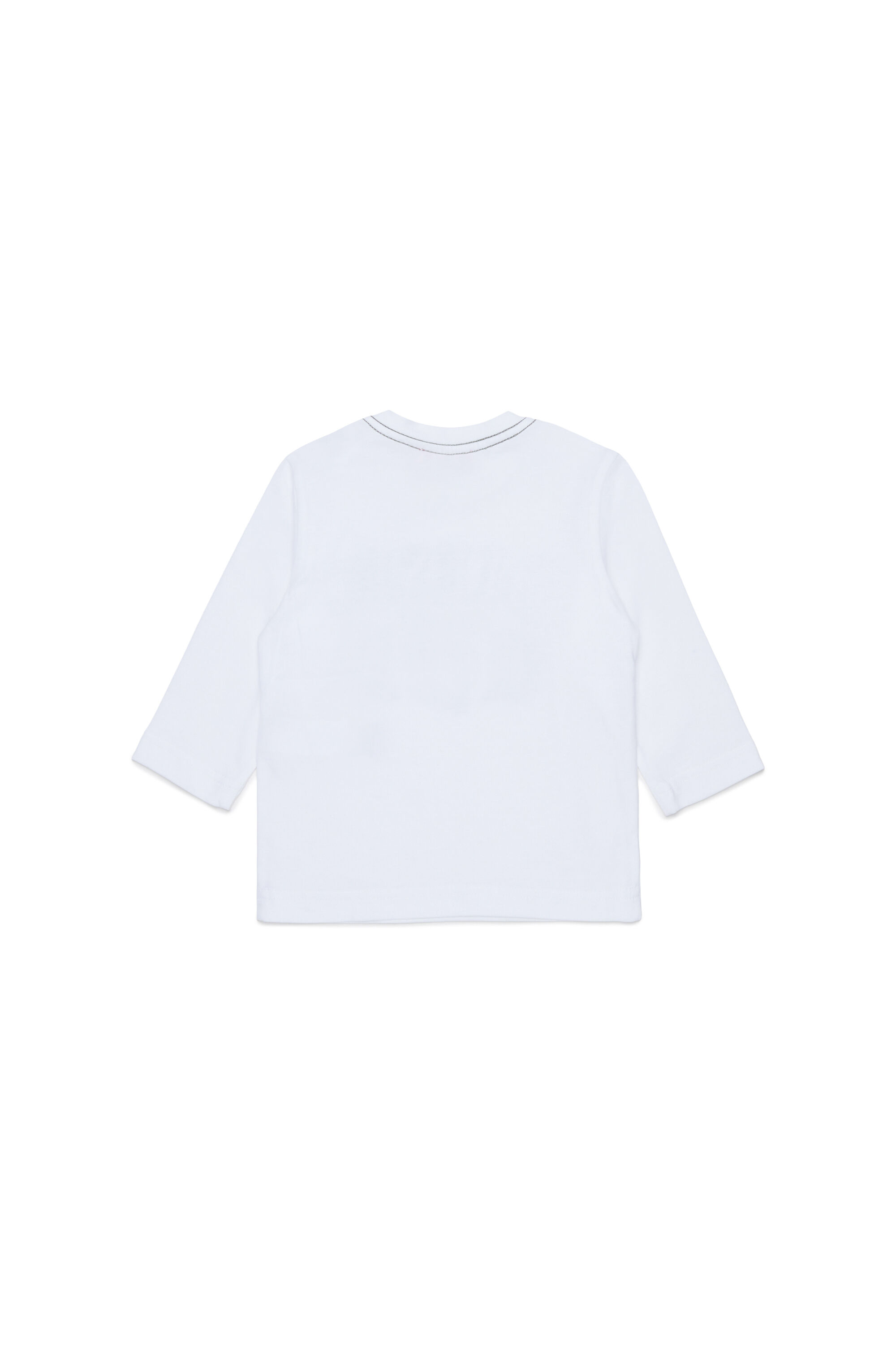 Diesel - TBANB, Herren Langarm-T-Shirt mit Logo-Print in Wei&szlig; - 2