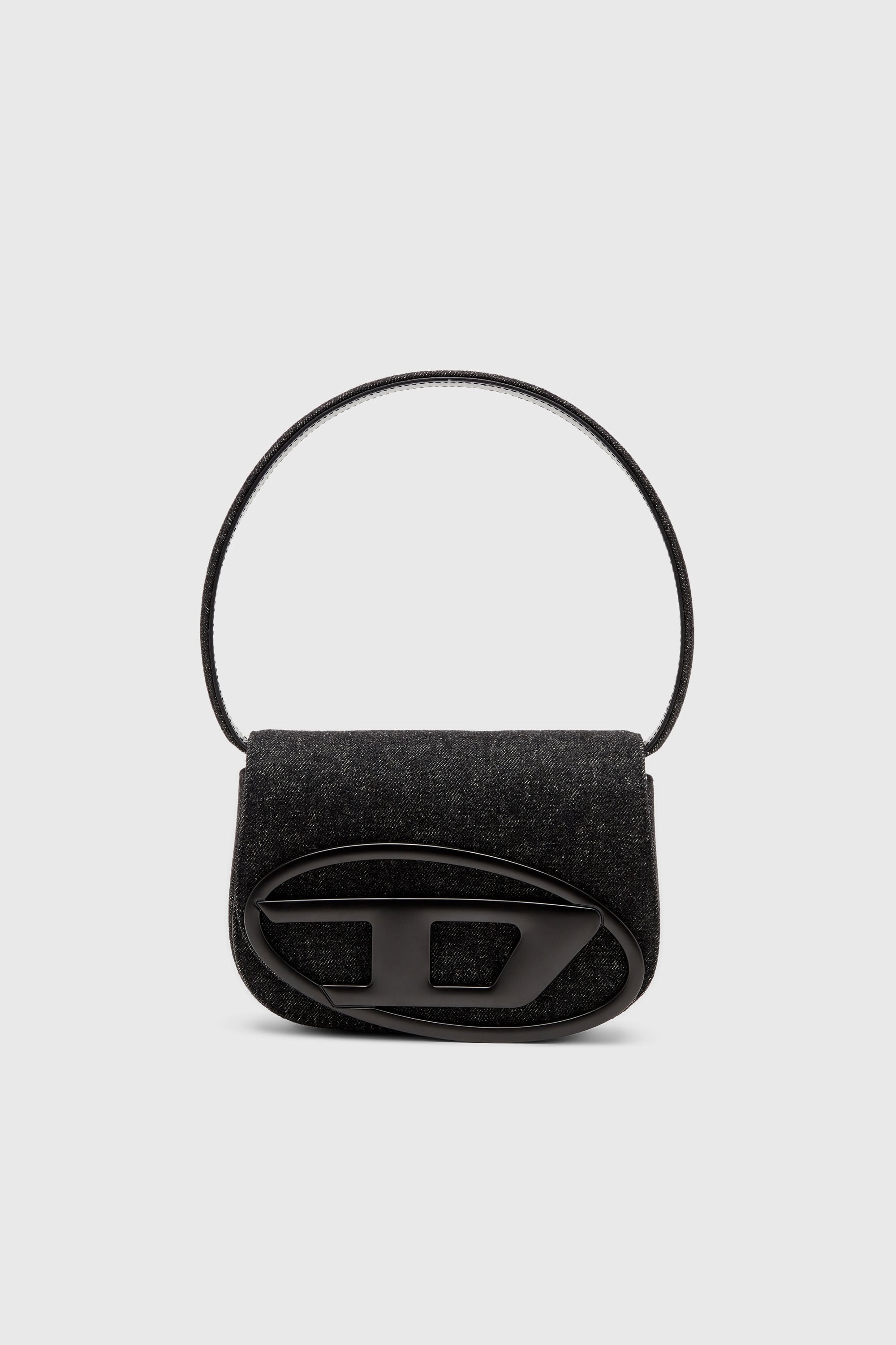 Diesel - 1DR, Damen 1DR-Ikonische Schultertasche aus gewaschenem Denim in Schwarz - 2