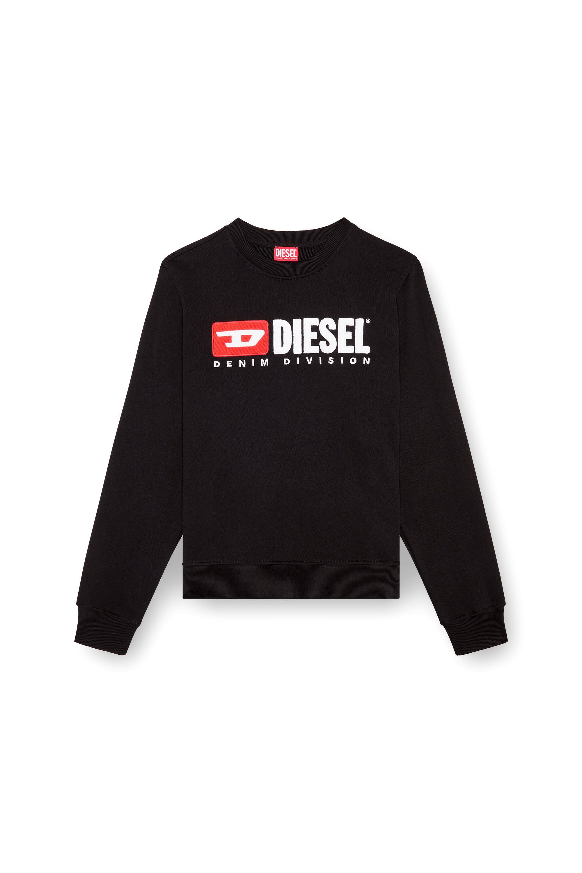 Diesel - S-BOXT-DIV, Herren Sweatshirt mit Denim Division-Logo in Schwarz - Image 2