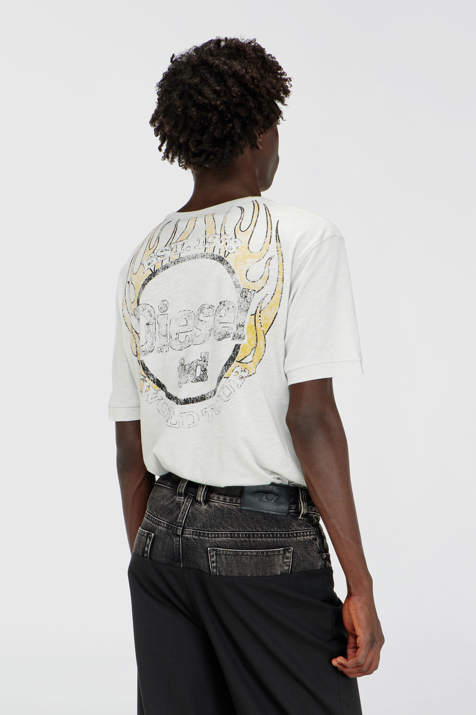 Diesel - T-ADJUST-B11, Herren T-Shirt aus Slub-Jersey mit Crack-Print in null - 3