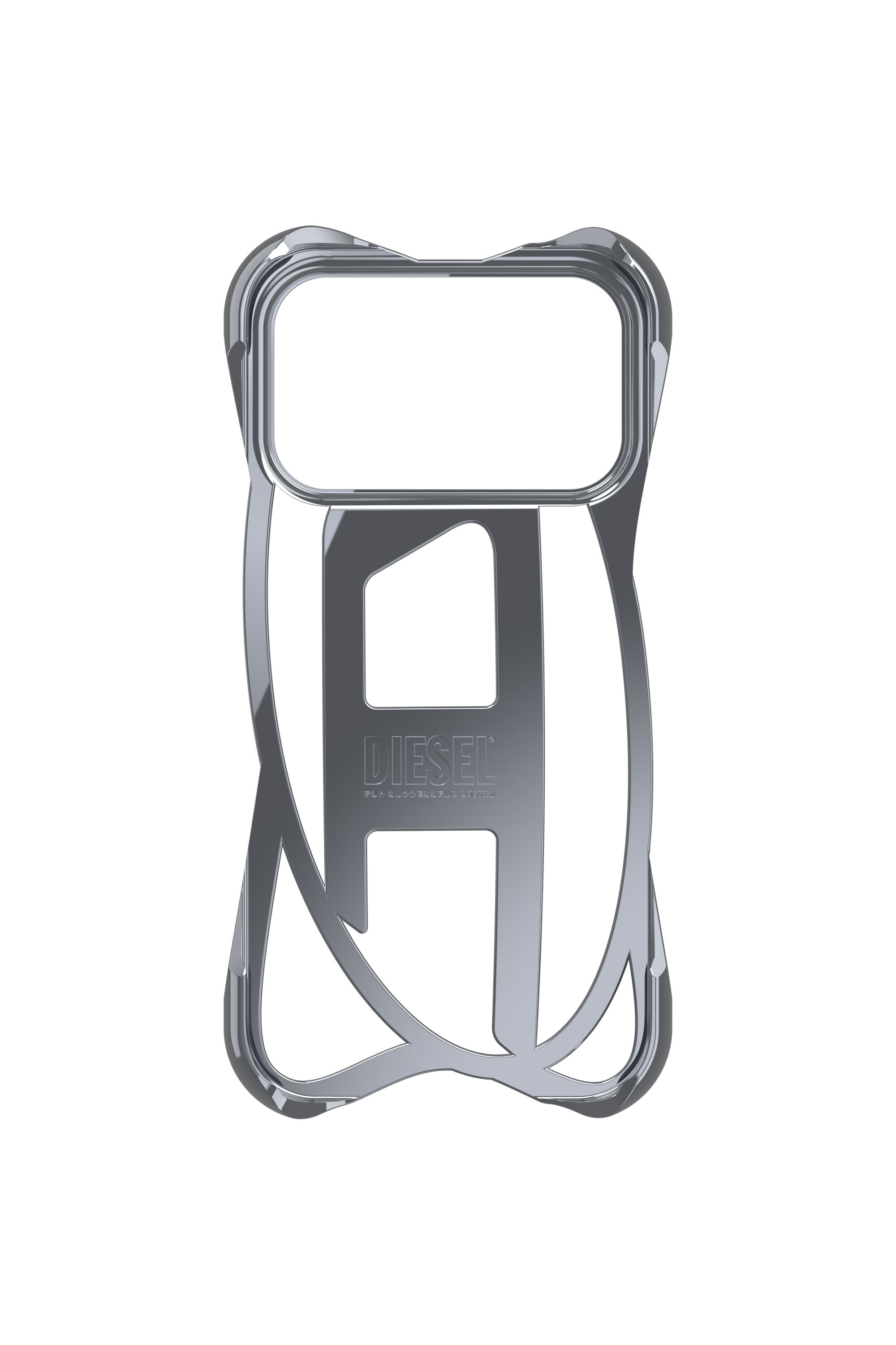 Diesel - 60445  D FRAME CASE, Unisex Caged D Glänzende Hülle für iPhone 17 Pro in Dunkelgrau - 4