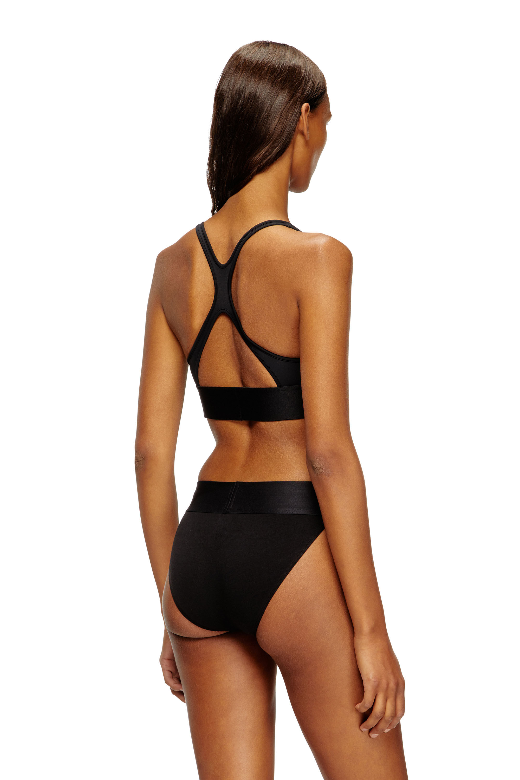 Diesel - ALLISON-D-POP, Damen Sport-BH aus Mikrofaser mit Cut-off-Logo in Schwarz - 4