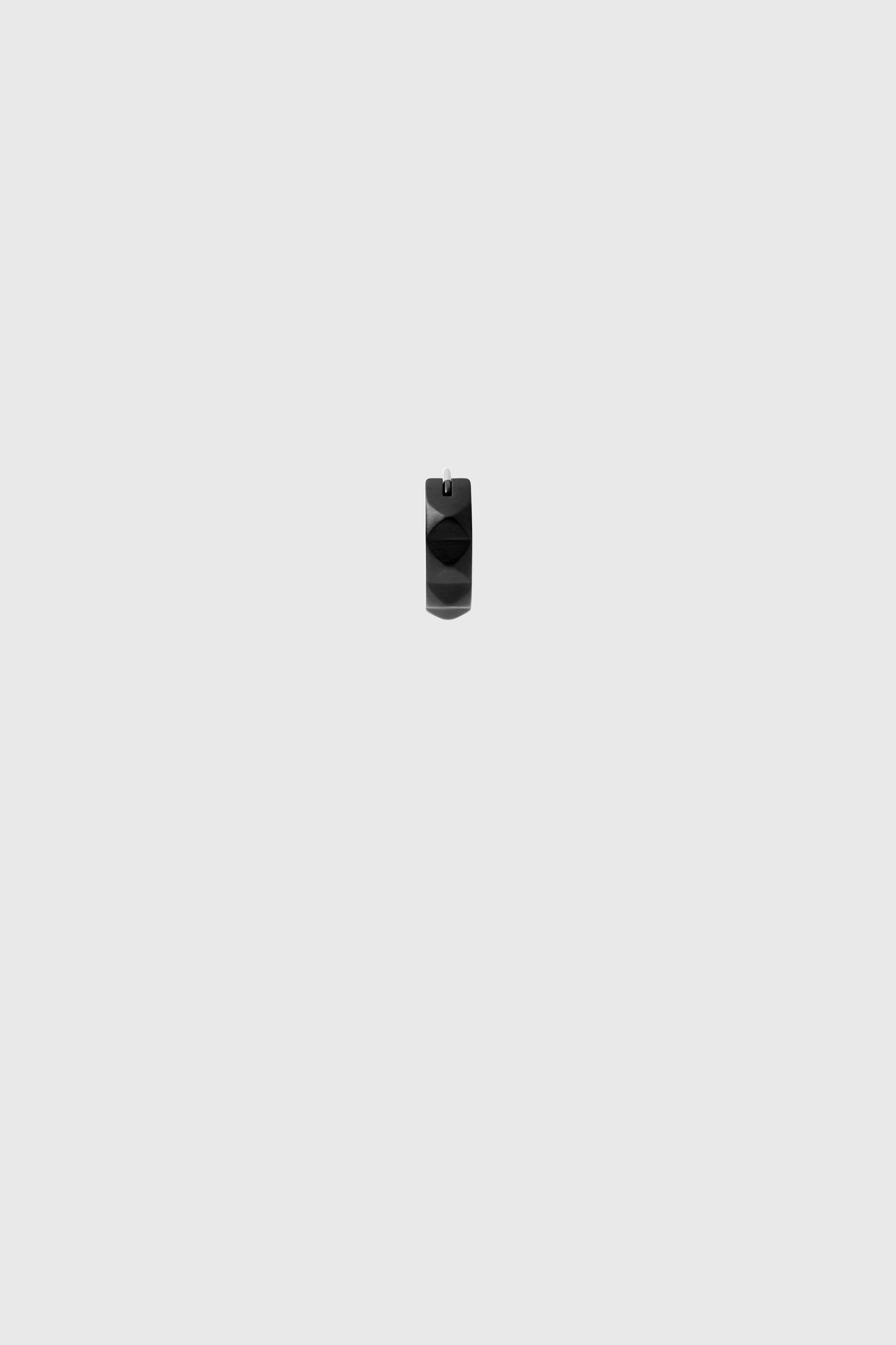 Diesel - DX1273, Herren Huggie-Ohrring aus schwarzem Edelstahl in Nietenoptik in Schwarz - 2