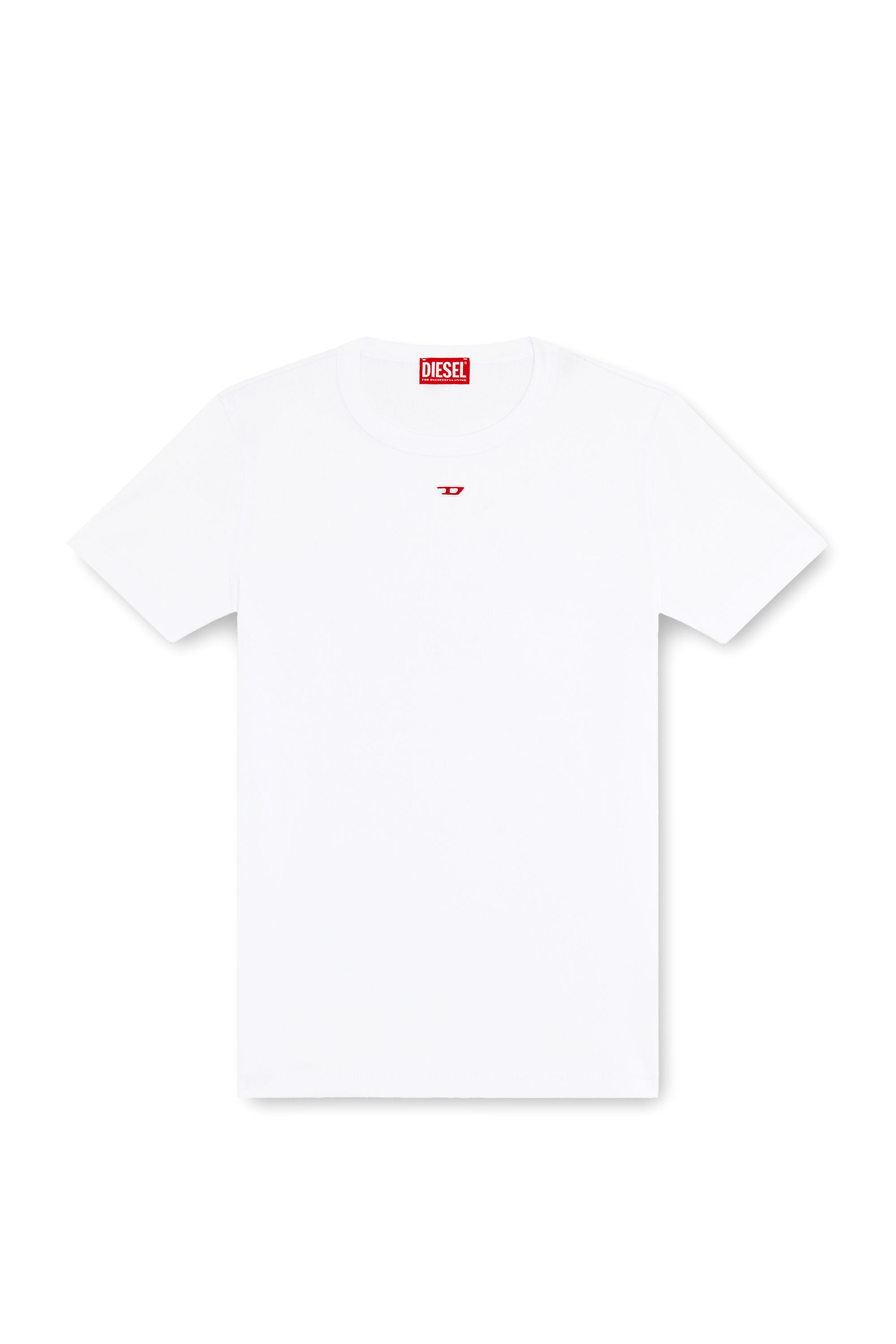 Diesel - D-RIBBER-N, Herren T-Shirt mit D-Patch in Weiß - 2