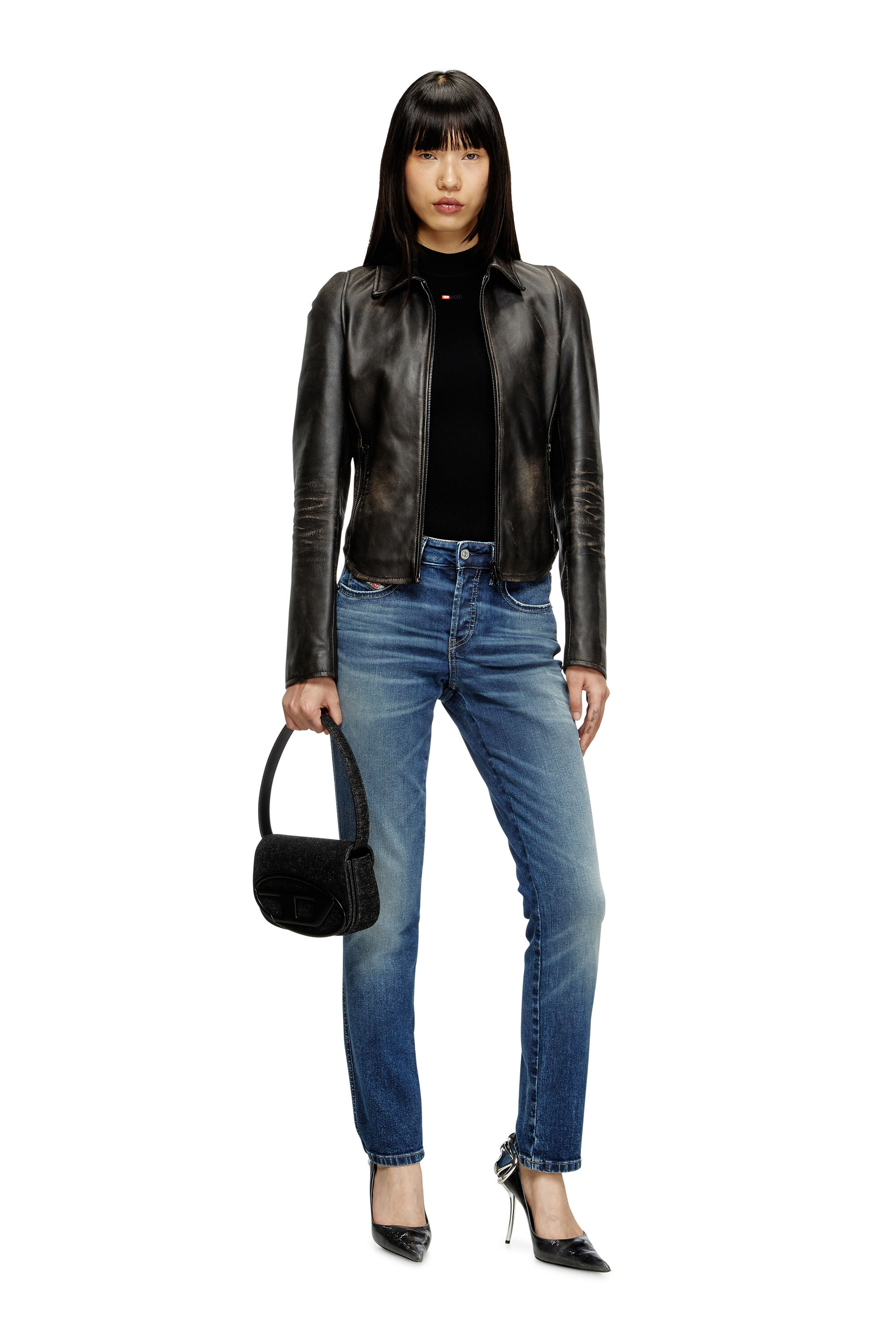 Diesel - Damen Slim Jeans 1992 D-Jiann 0DBEE, Mittelblau - 1