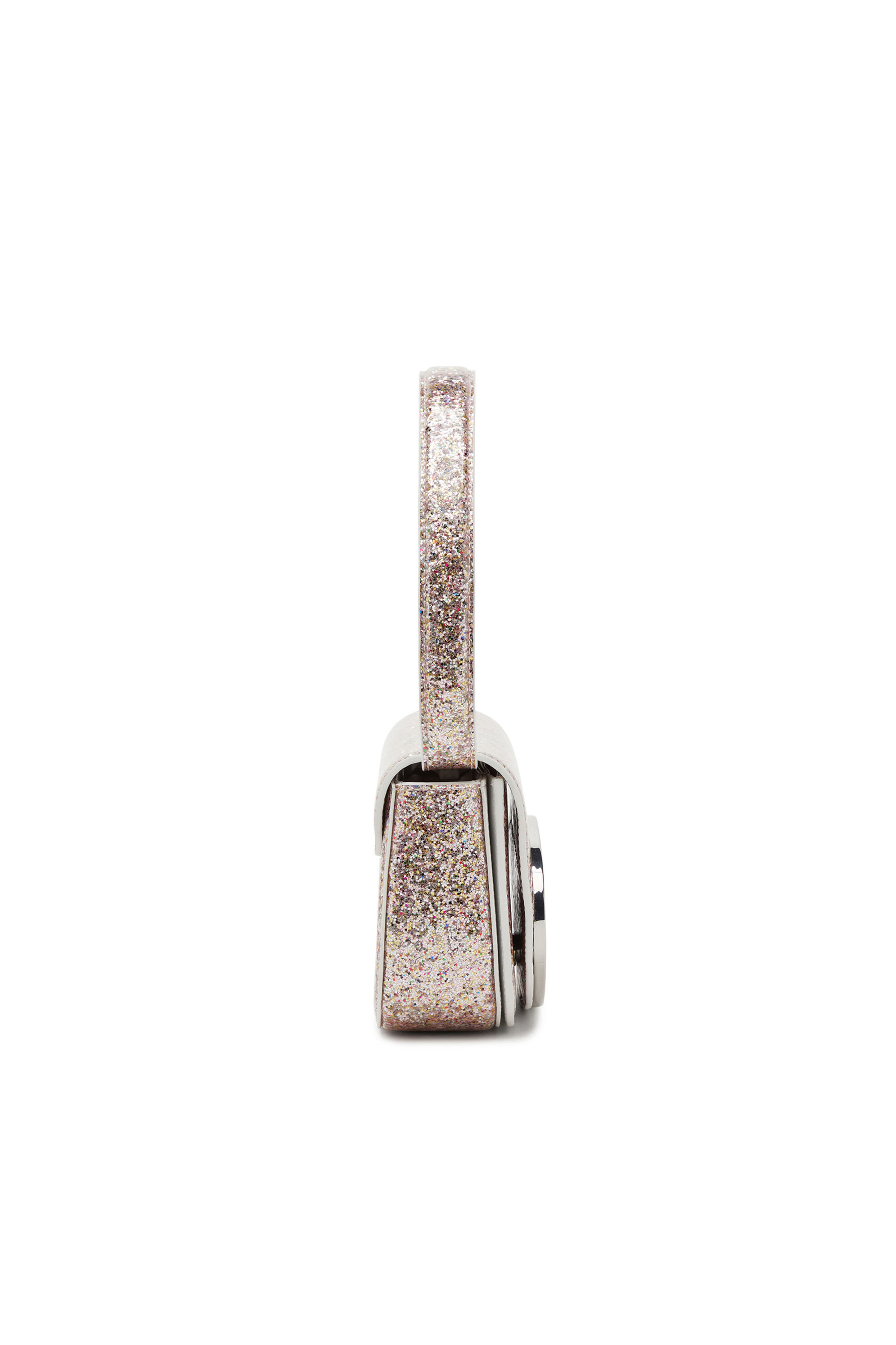 Diesel - 1DR, Woman's 1DR-Iconic shoulder bag with macro glitter in Pink - 4