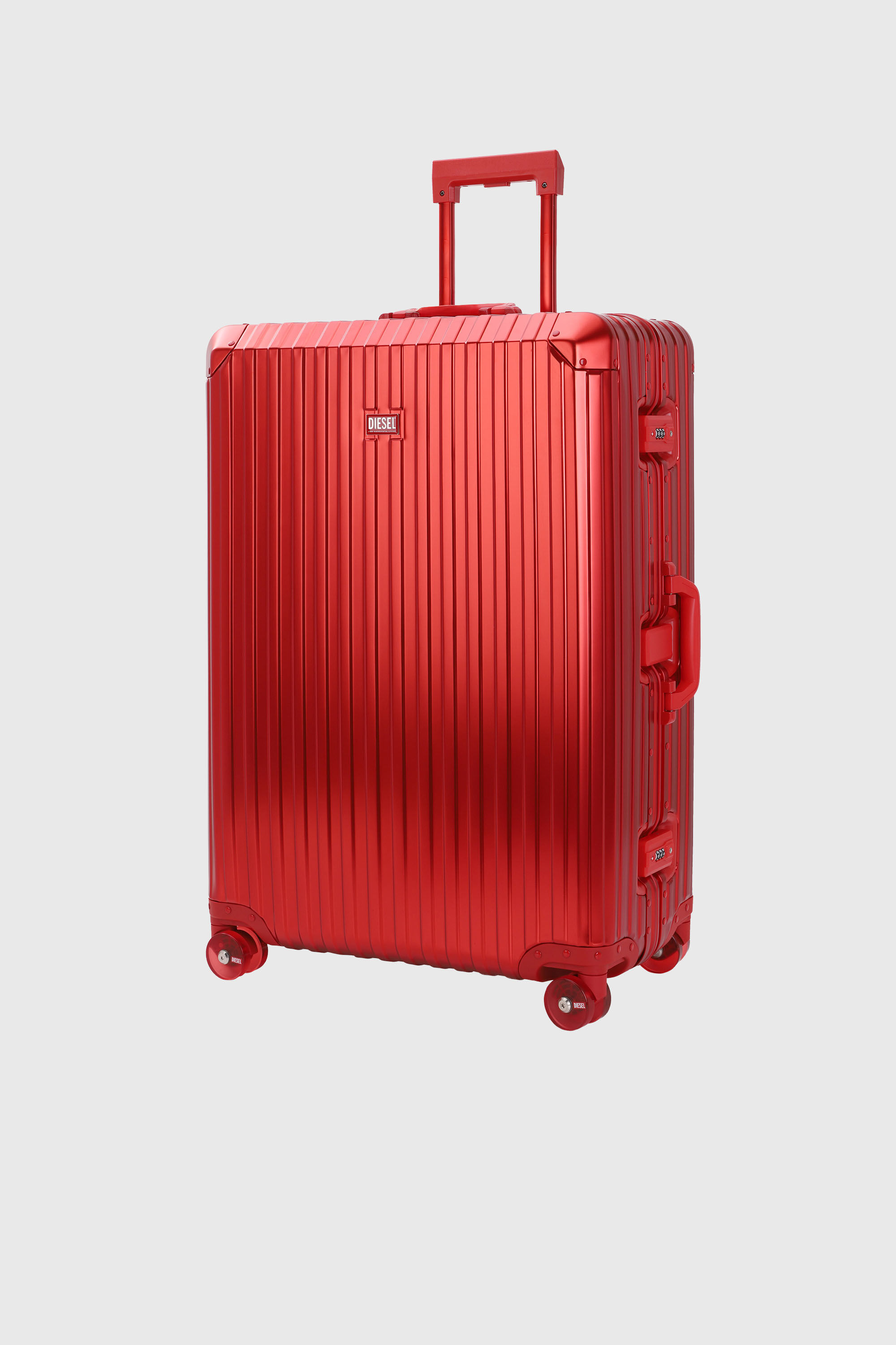 Diesel - DIESEL ALUMINUM TROLLEY- DSL002, Unisex Koffer aus Aluminium Gr&ouml;&szlig;e L in Rot - 5