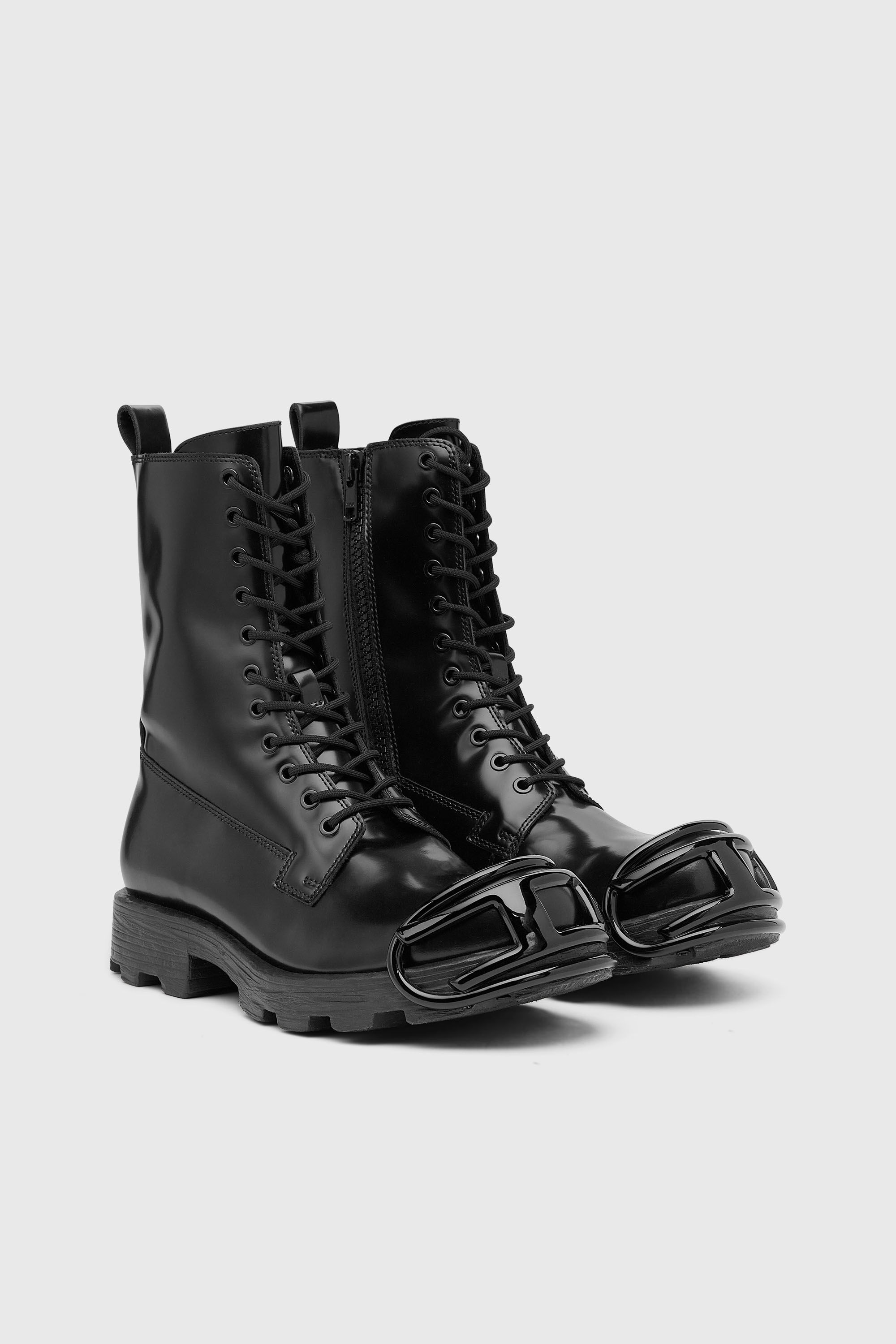 Diesel - D-HAMMER BT D, Herren D-Hammer-Stiefel aus Leder mit Oval D-Zehenkappe in Schwarz - 2