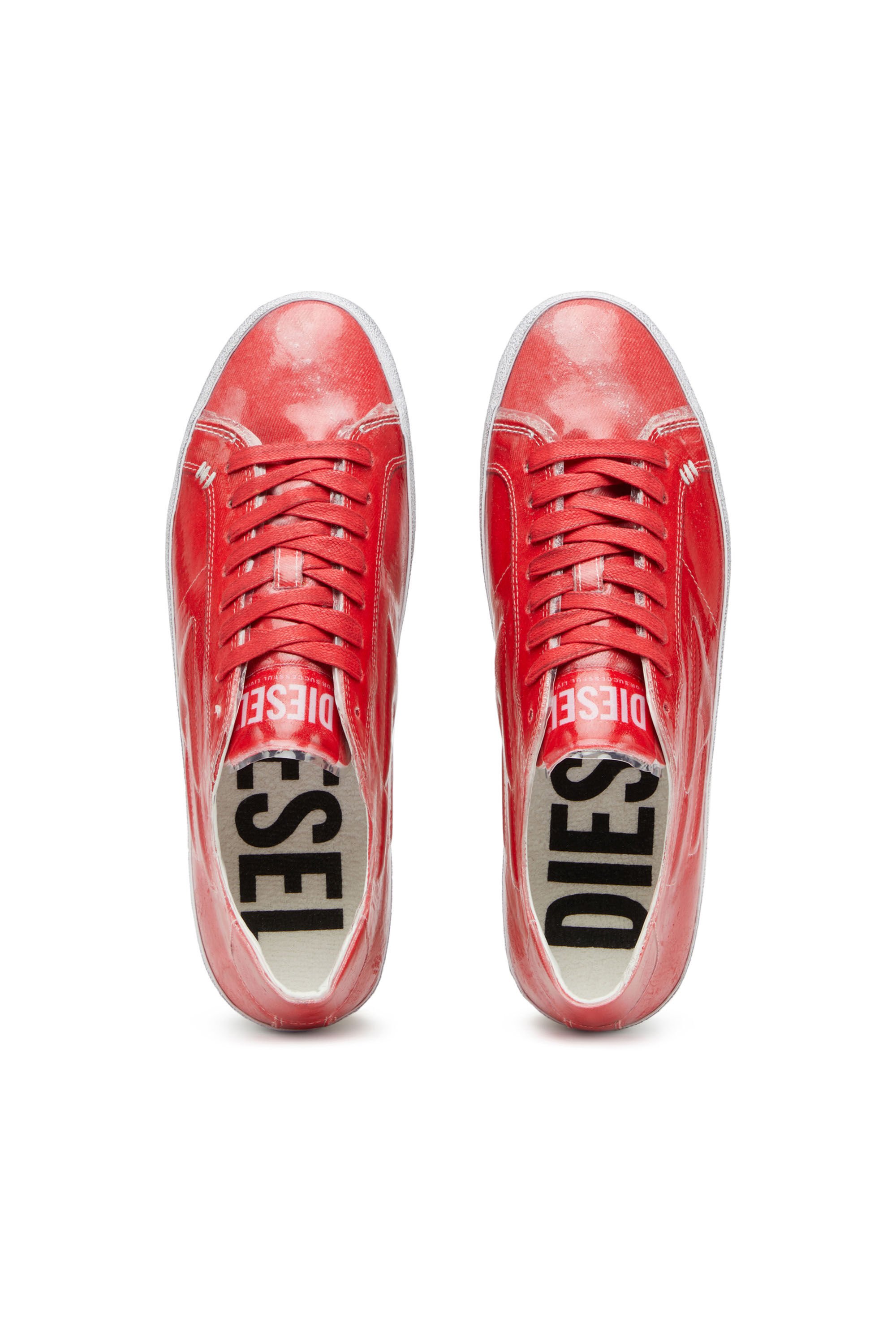 Diesel - S-LEROJI LOW W, Woman S-Leroji Low W - Canvas sneakers with TPU overlay in Red - Image 4
