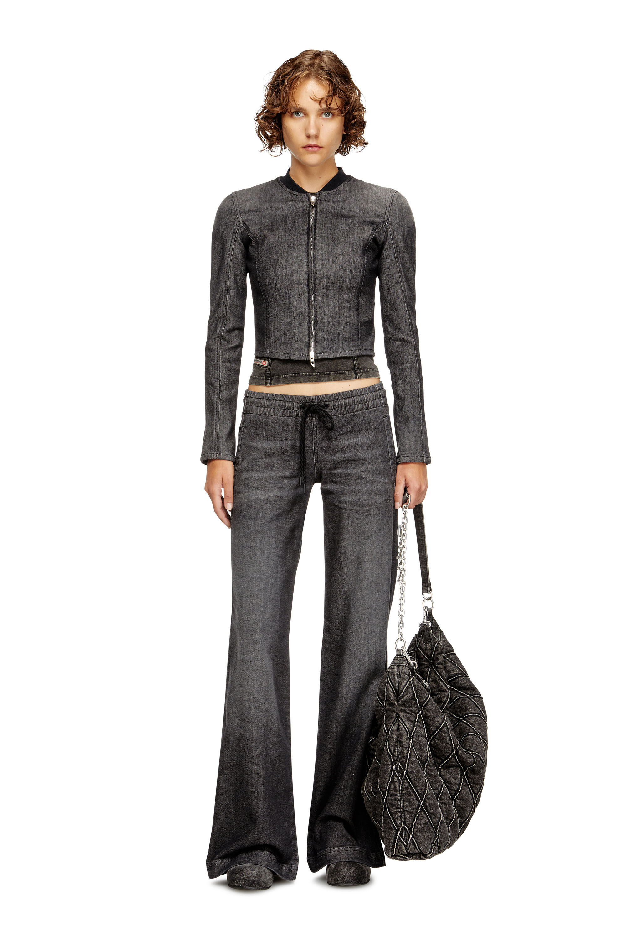 Diesel - Damen Relaxed 2078 D-Ainty Joggjeans® 09M66, Schwarz/Dunkelgrau - 1