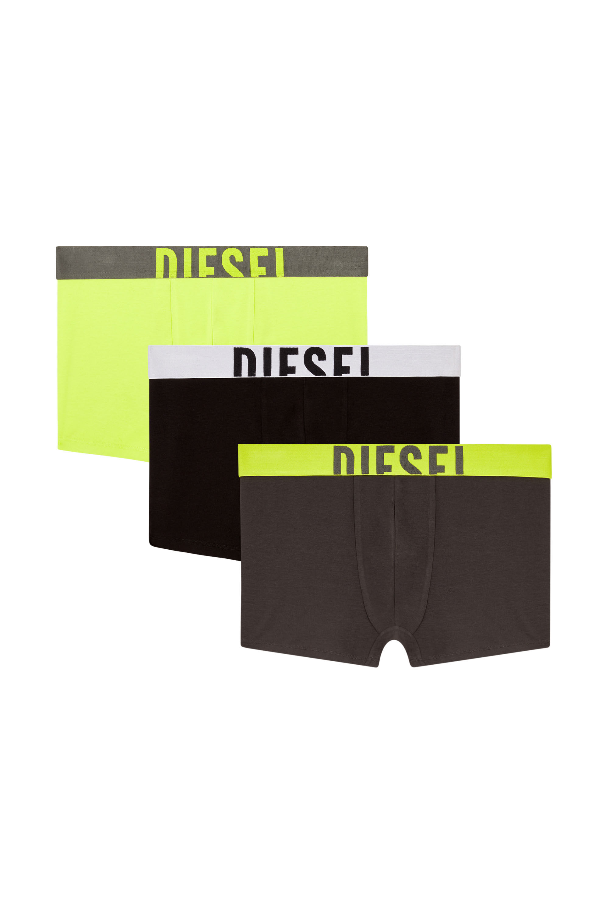 Diesel - DAMIEN-D-POP-3PACK-40, Herren Retropants im Dreierpack aus Baumwollstretch in Grau/Grün - 2