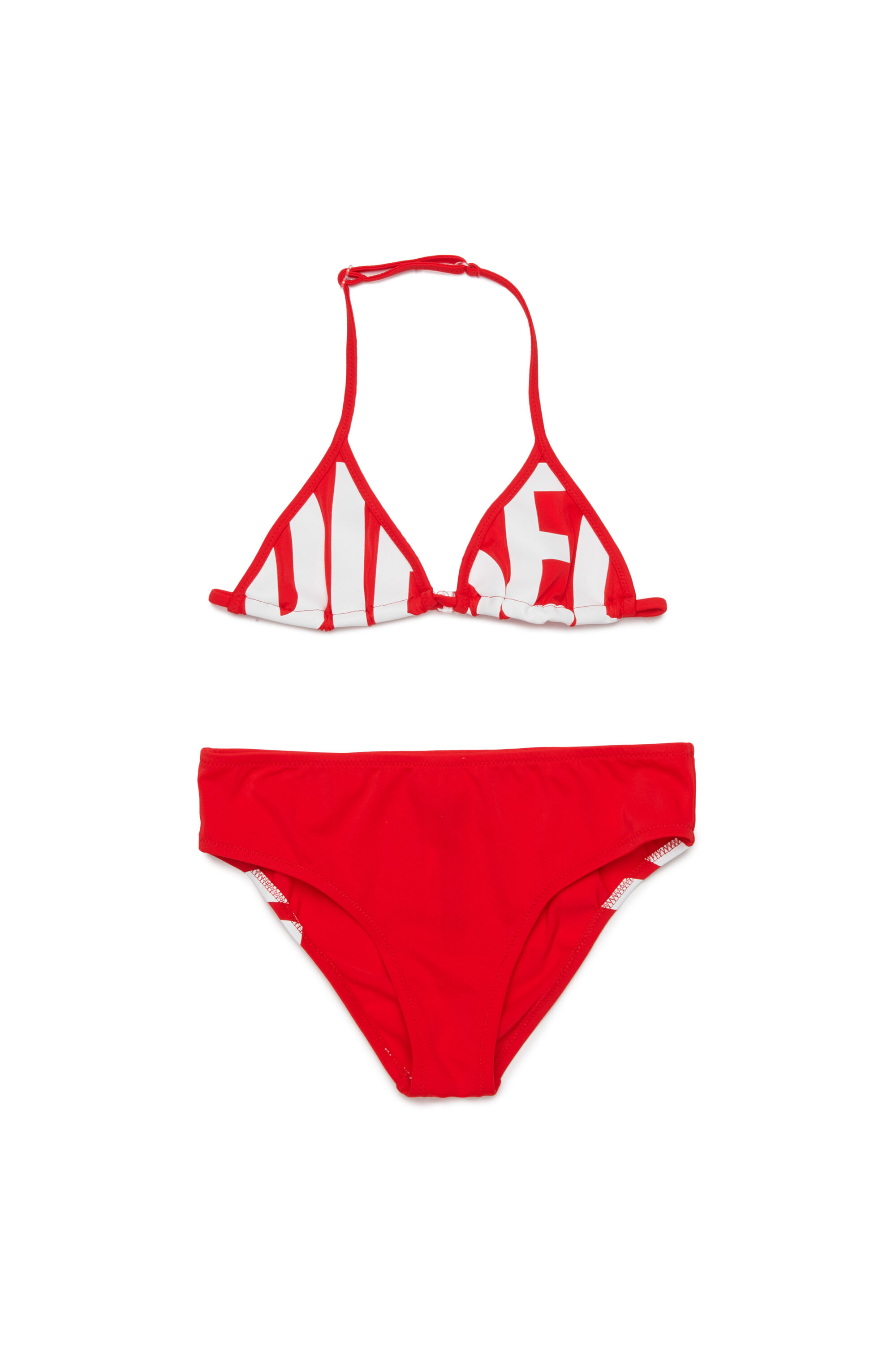 Diesel - MIDDY, Damen Bikini in Unifarbe mit Maxi-Logo in Rot - 1