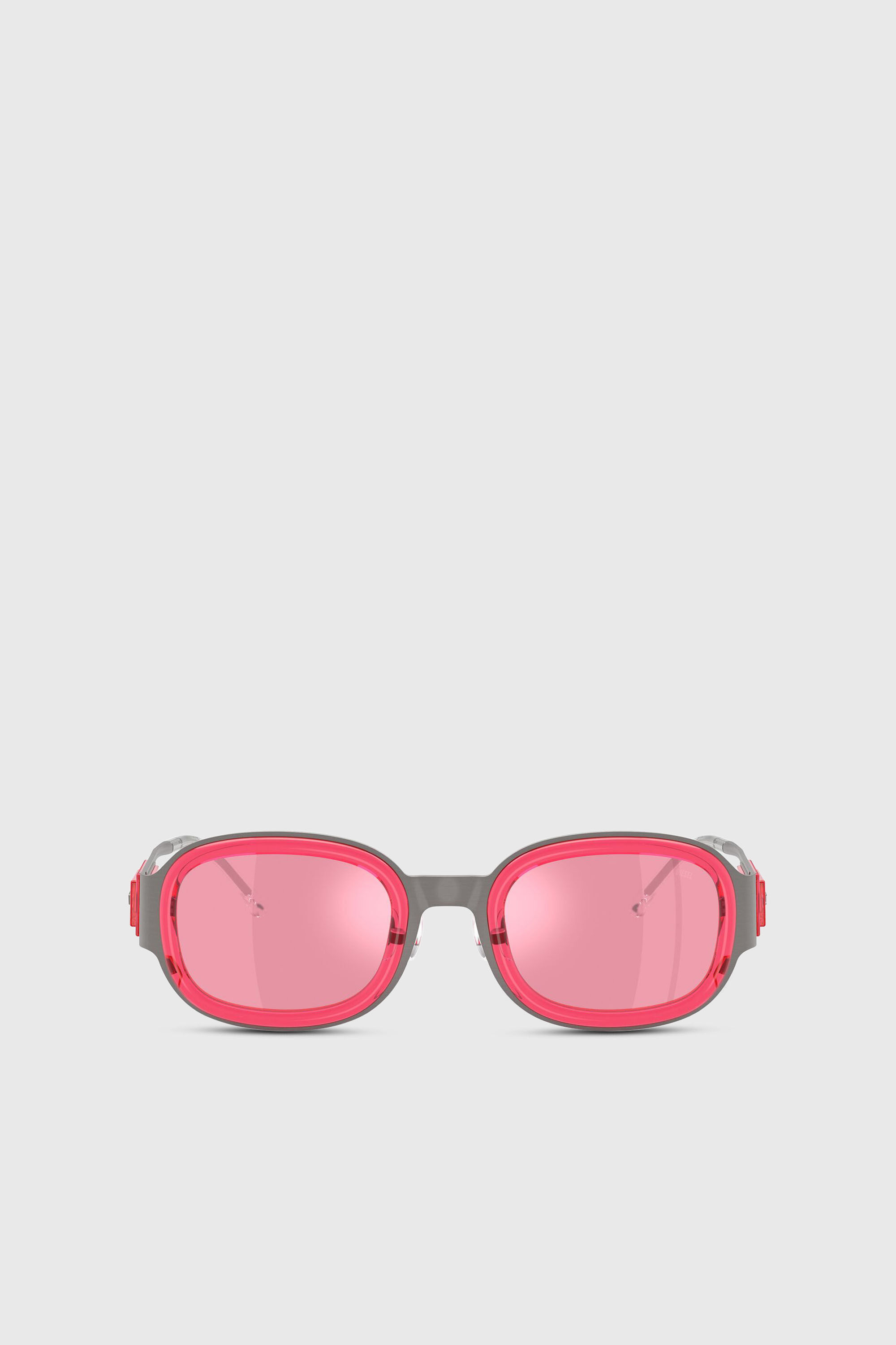 Diesel - 0DL1020, Unisex Quadratische Sonnenbrillen in Grau/Rot - 1