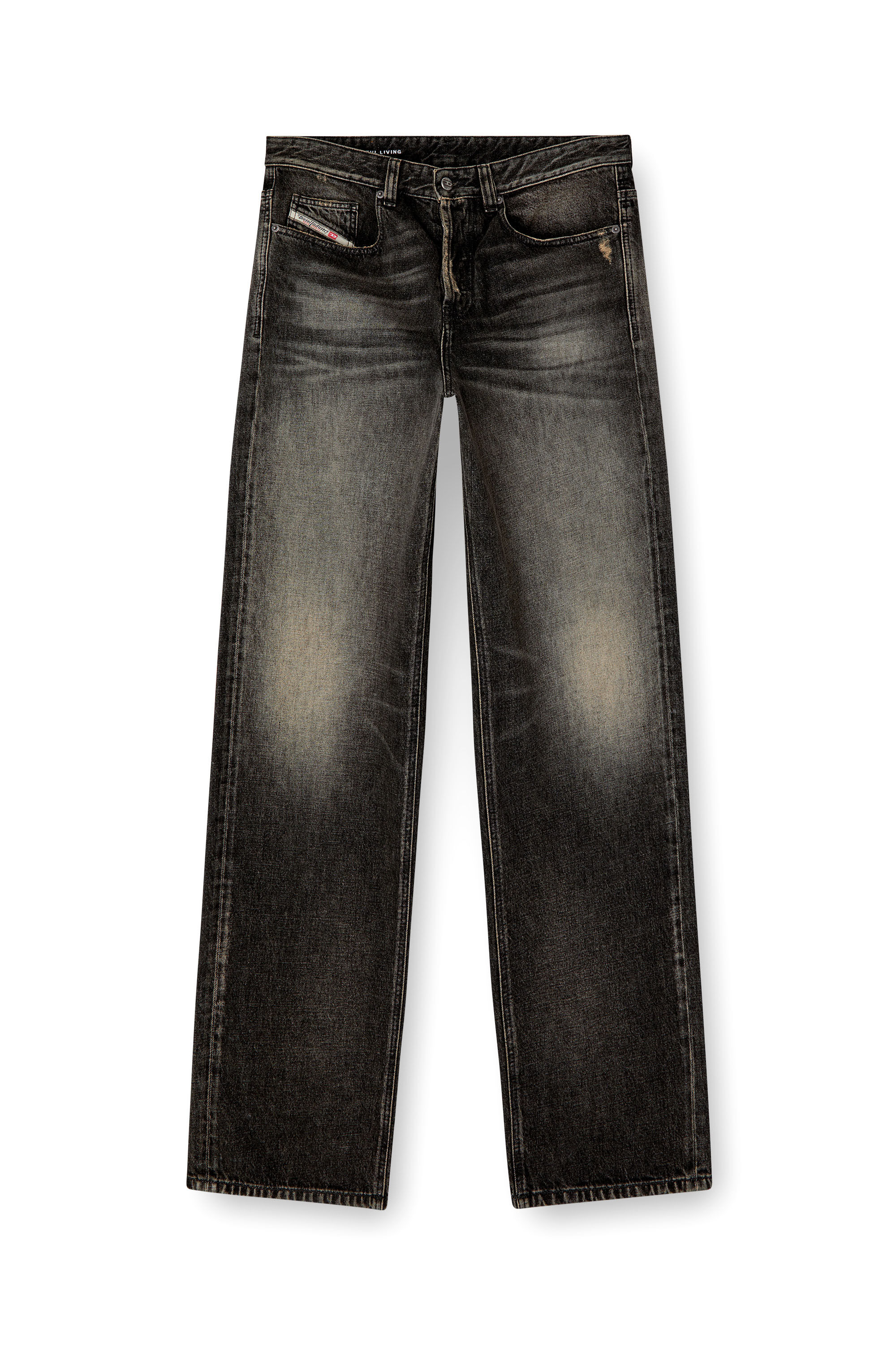 Diesel - Herren Relaxed Jeans 2001 D-Macro 007Z1, Schwarz/Dunkelgrau - 2
