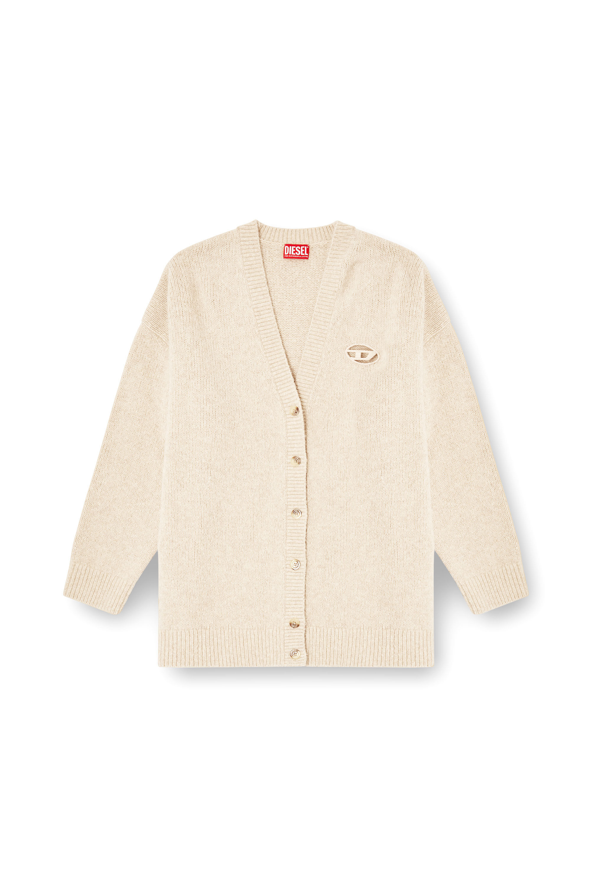Diesel - M-AREELA, Damen Cardigan aus Woll- und Alpakamischung in Beige - 2