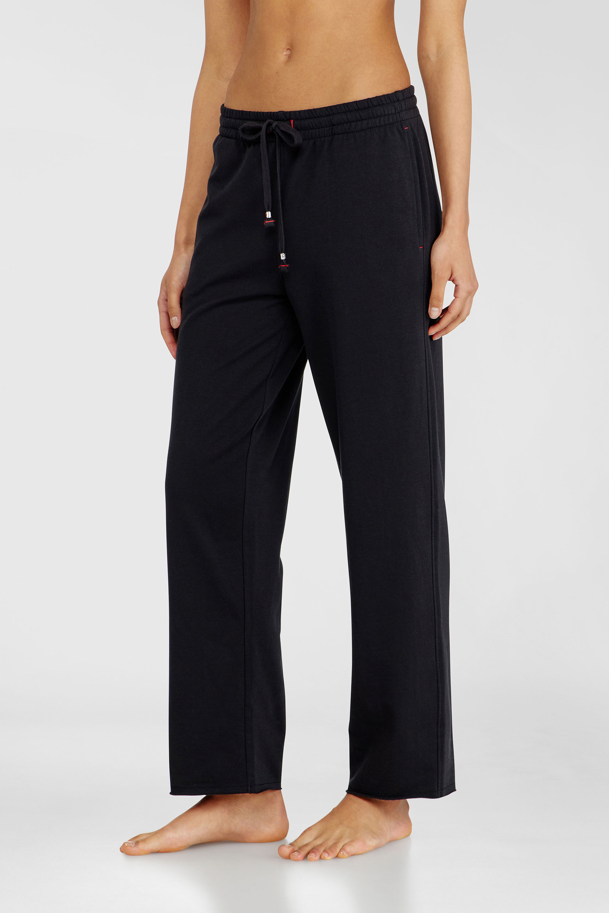 Diesel - INDRA-D-CORE, Woman's Peached sweatpants with raw hems in Black - 3