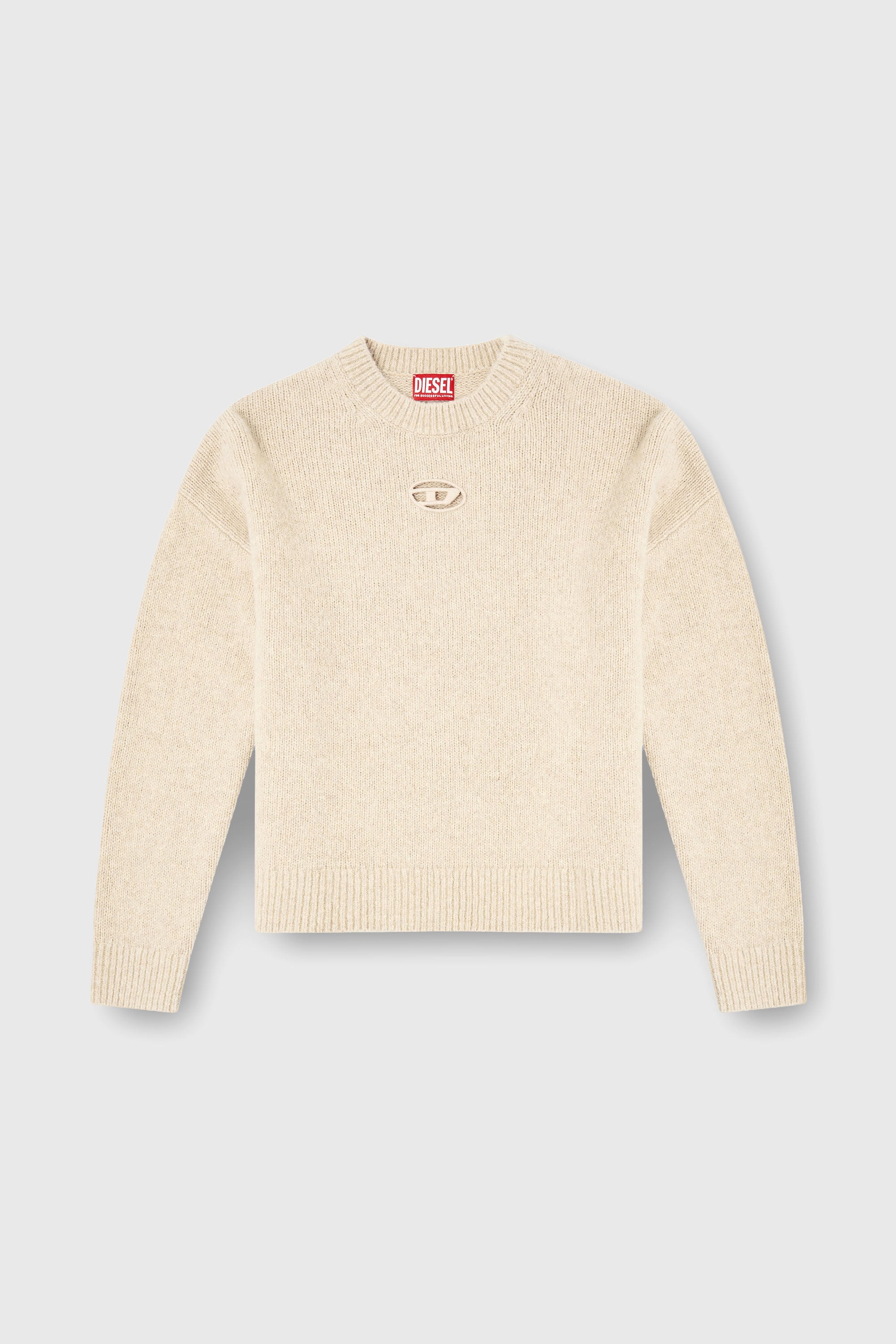 Diesel - M-AREETA, Damen Pullover aus Woll- und Alpakamischung in Beige - 2