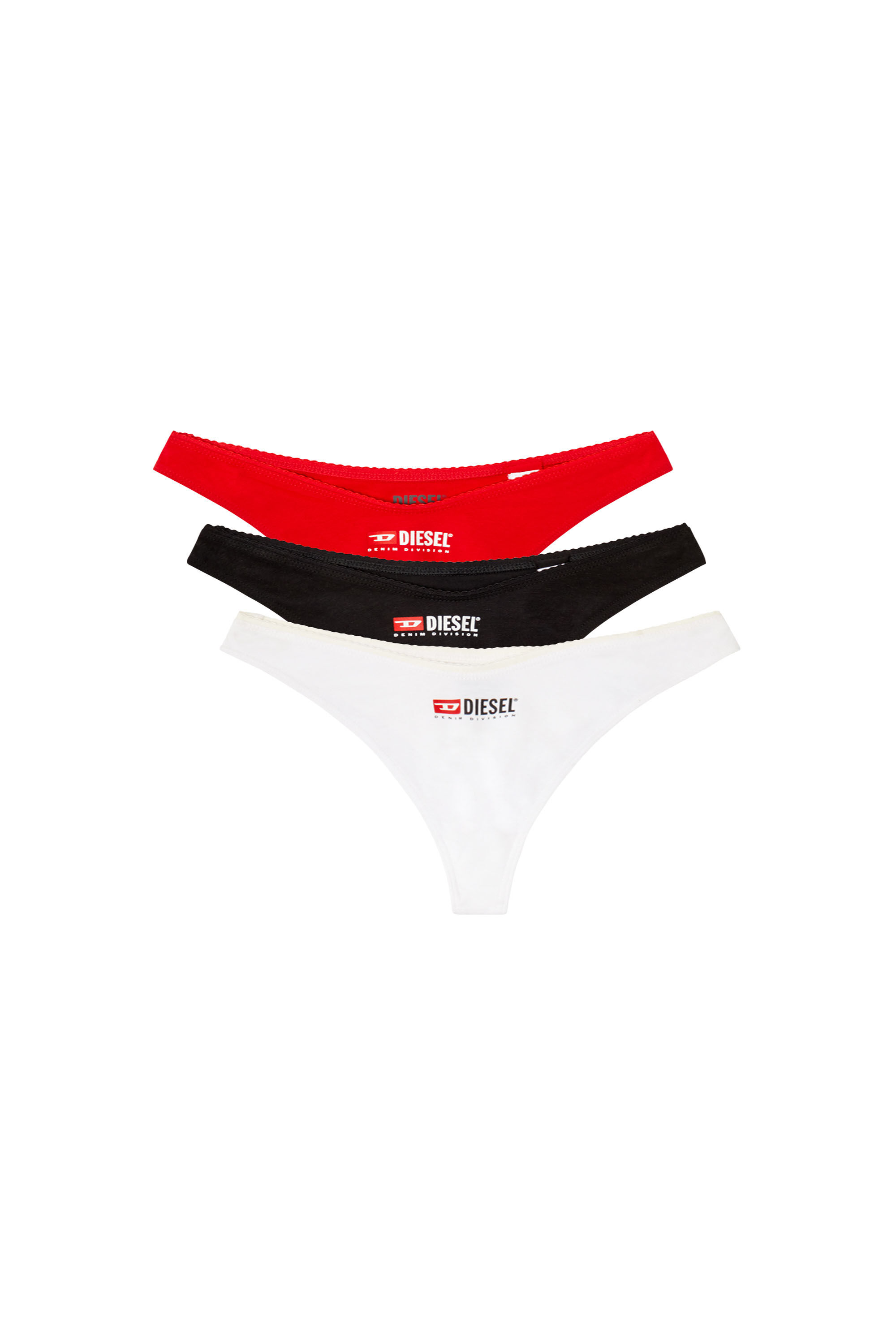 Diesel - PUNCHY-D-CORE-3PACK, Damen Strings im Dreierpack in Rot/Schwarz - 2