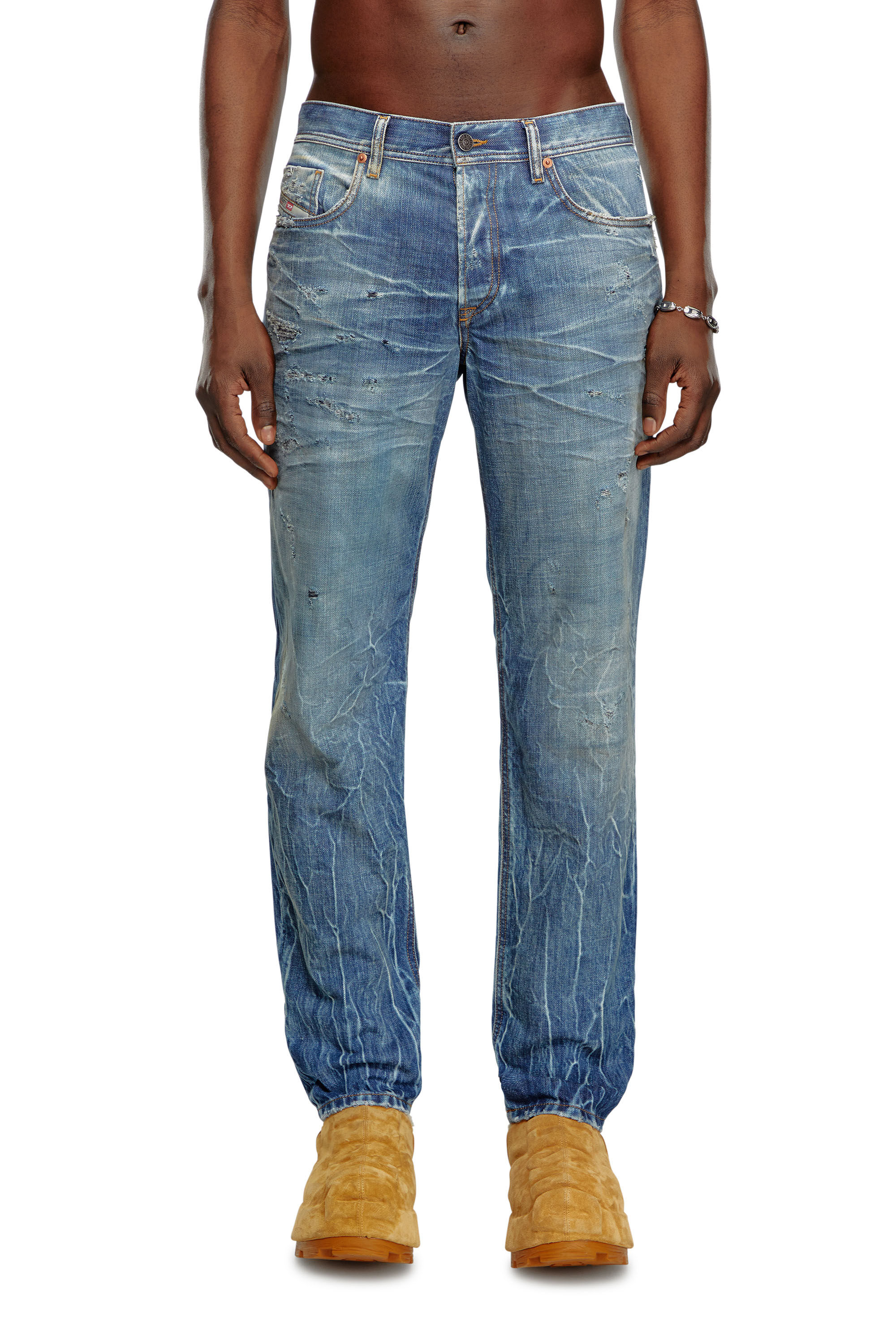 Diesel - Herren Tapered Jeans 2023 D-Finitive 09K37, Mittelblau - Image 3