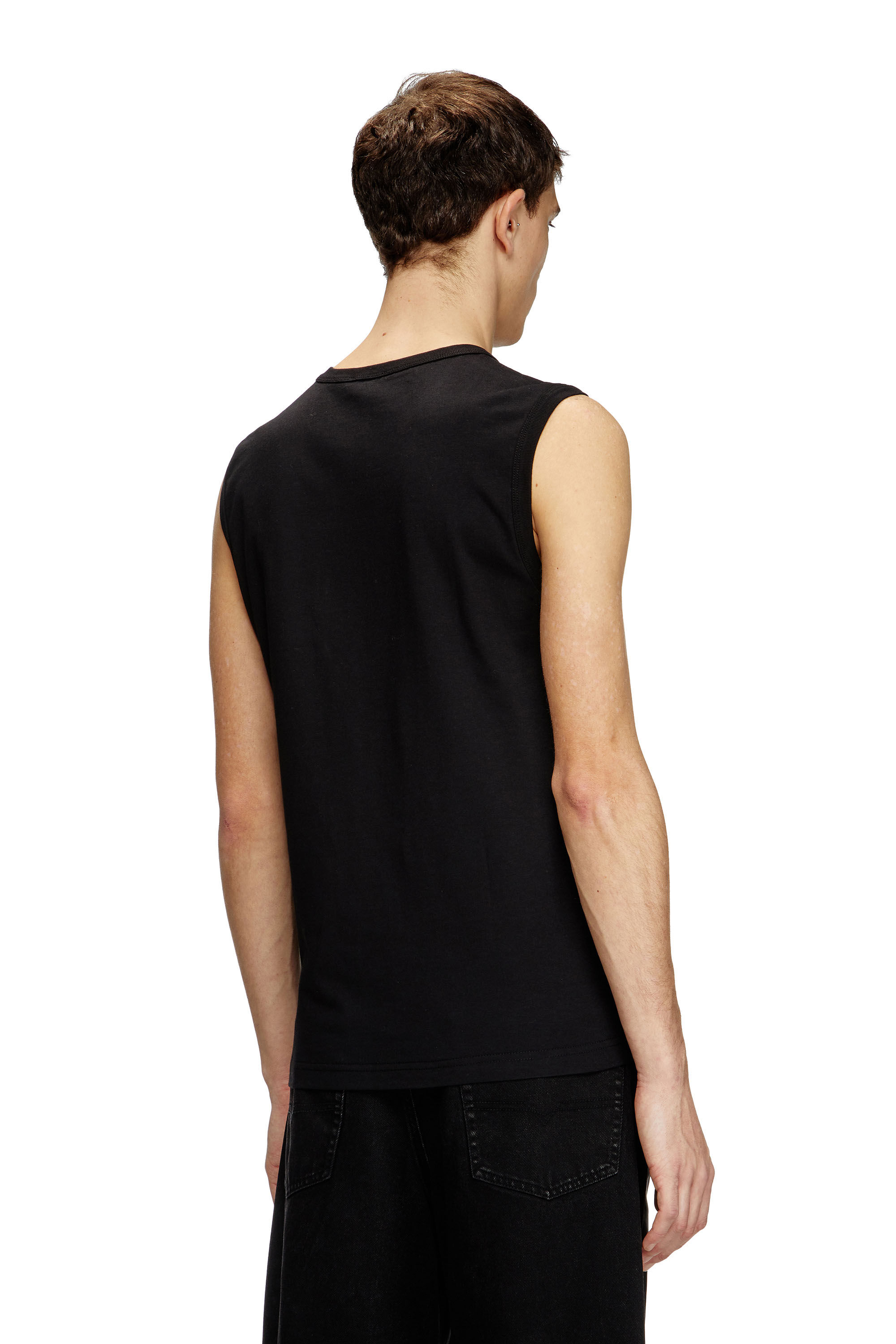 Diesel - T-BISCO-OD, Herren Tanktop mit Metallic-Oval D in Schwarz - 4