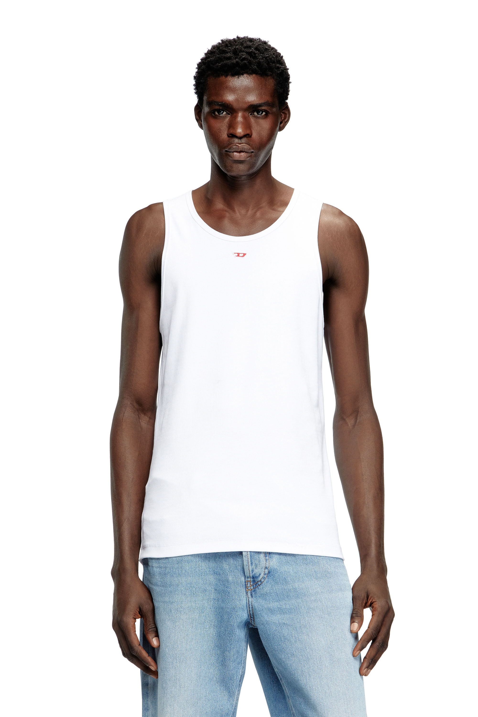 Diesel - T-LIFTY-D, Herren Tanktop mit Mini-D-Logo-Patch in Weiß - 3