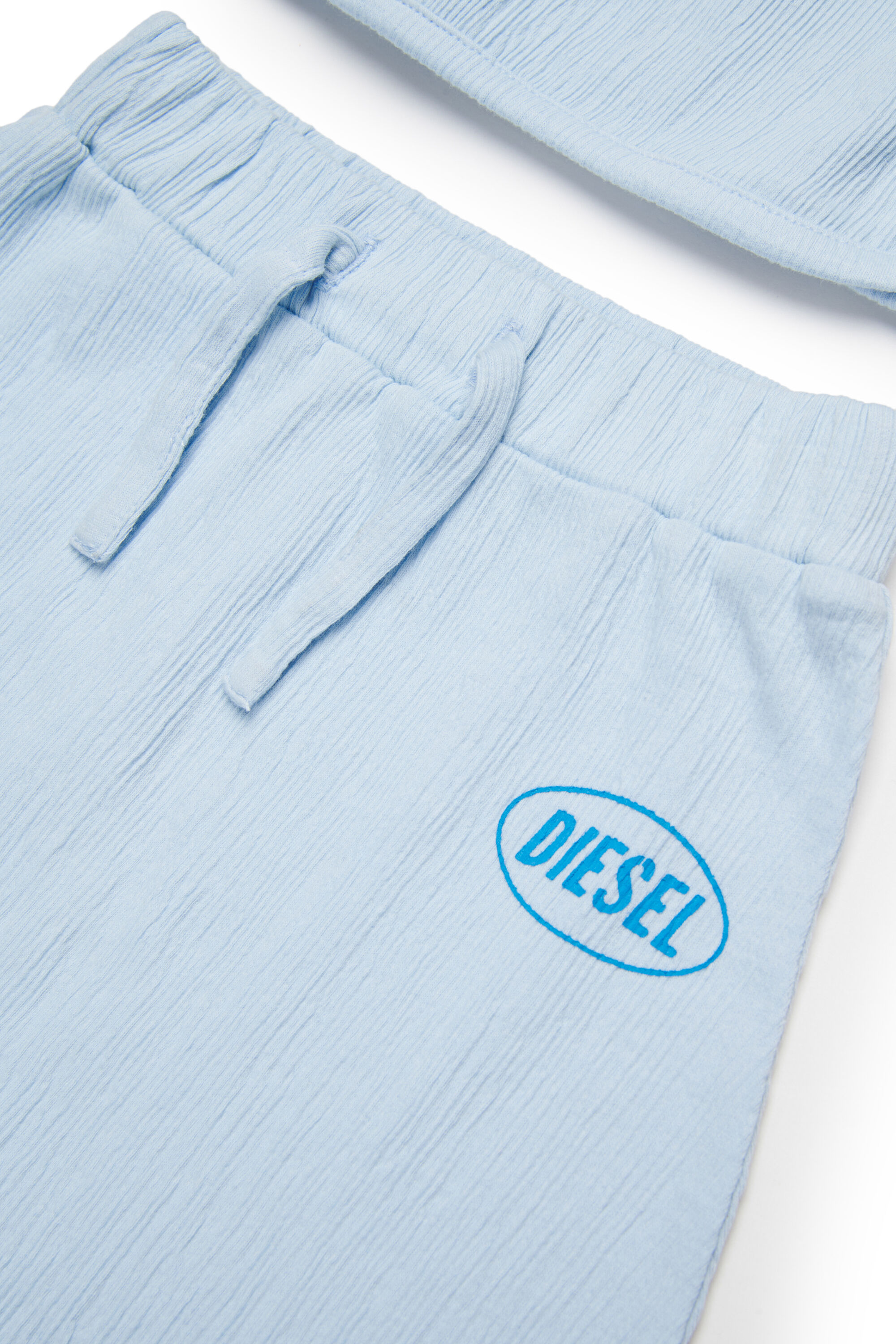 Diesel - STSIDE-NB-SET, Unisex Strukturiertes Overall-Set aus Baumwolle in Blau - 4