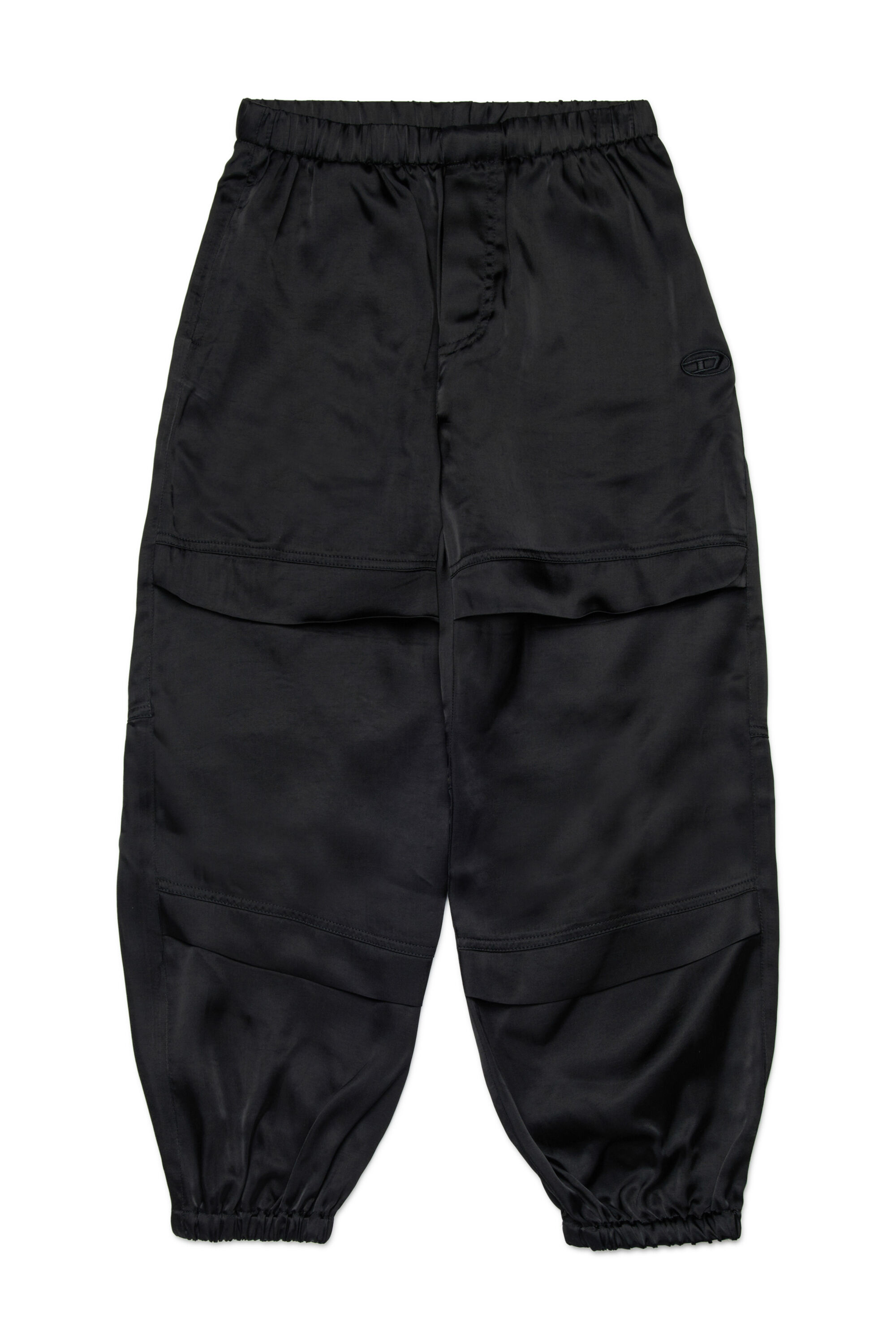 Diesel - PSAFFER, Damen Satinhosen mit Utility-Taschen in Schwarz - 1