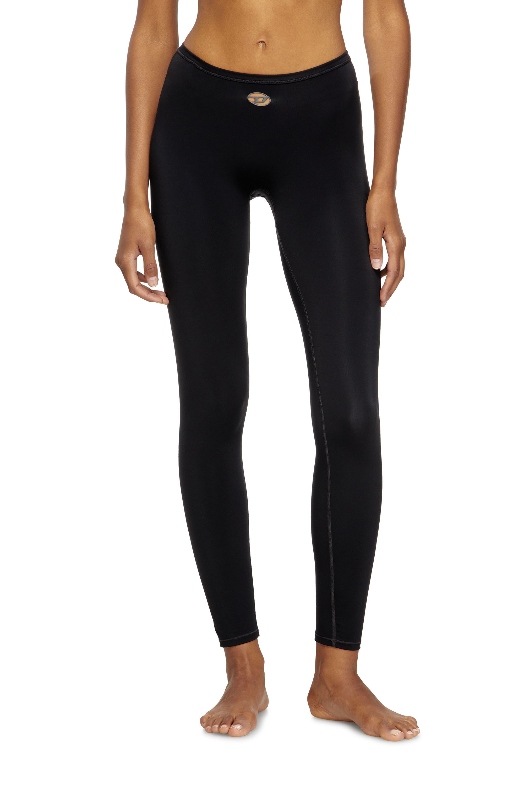Diesel - MINA-UTLT, Damen Leggings aus Stretch-Nylon in Schwarz - 3