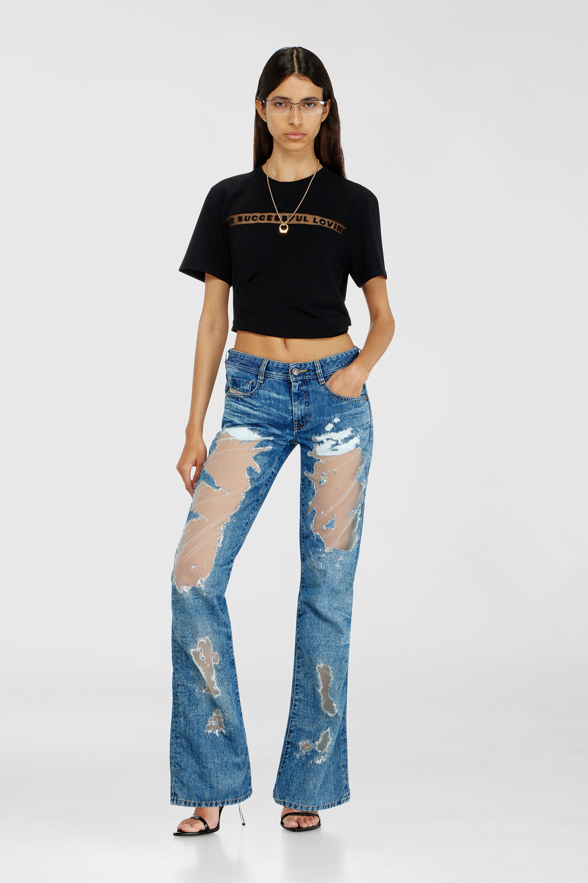Diesel - PR-T-NOTS-CHI-R, Unisex T-Shirt mit For Successful Loving Logo in Schwarz - 6