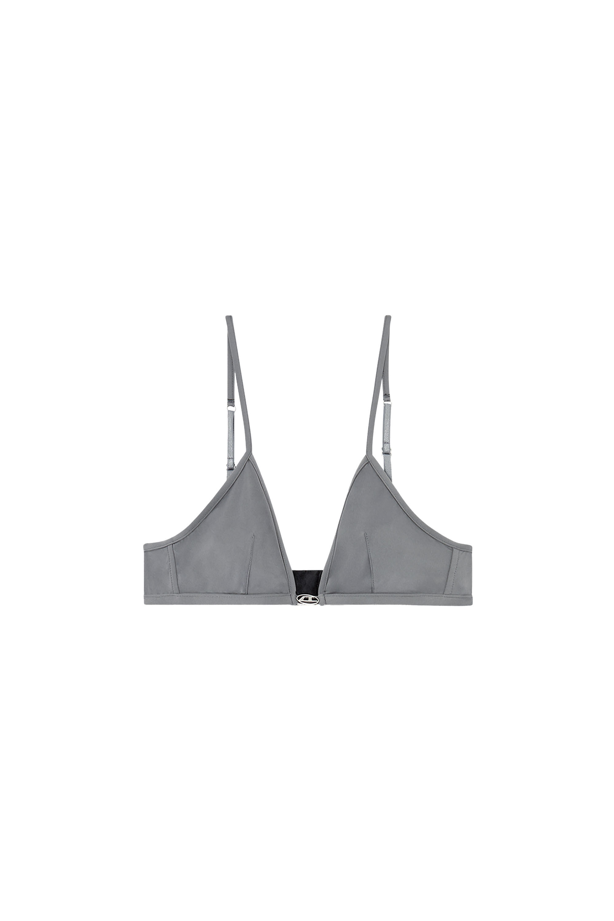 Diesel - LUNA-DNM, Damen Bralette aus Mikrofaser mit Oval D-Detail in Grau - 2