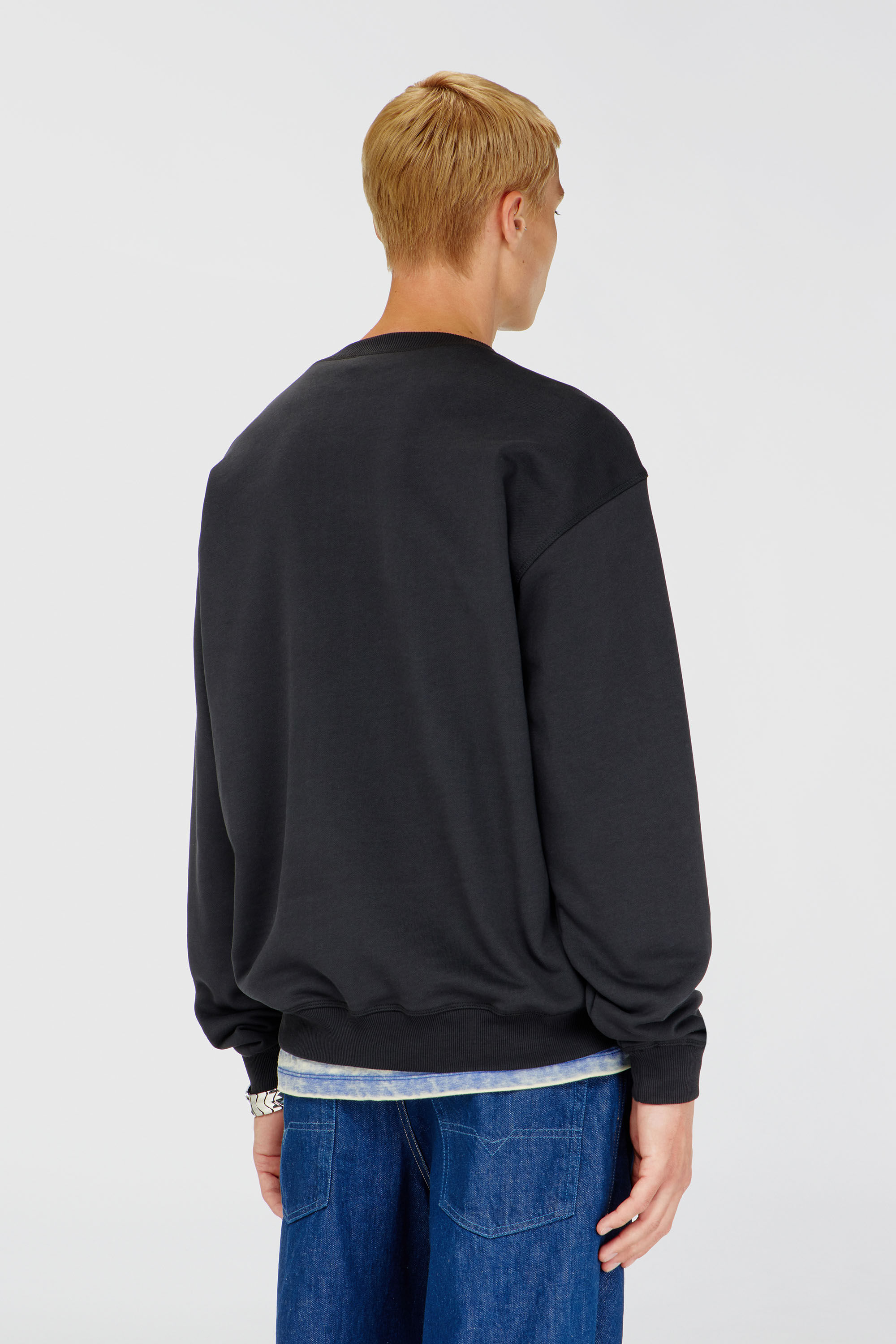 Diesel - S-NORM-IOD, Herren Normaler Hoodie mit metallischem Oval D in Schwarz - 4