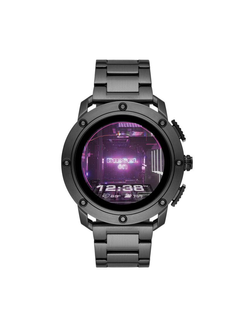 Dt2017 Axial Smartwatch Gunmetal Tone Stainless Steel Diesel