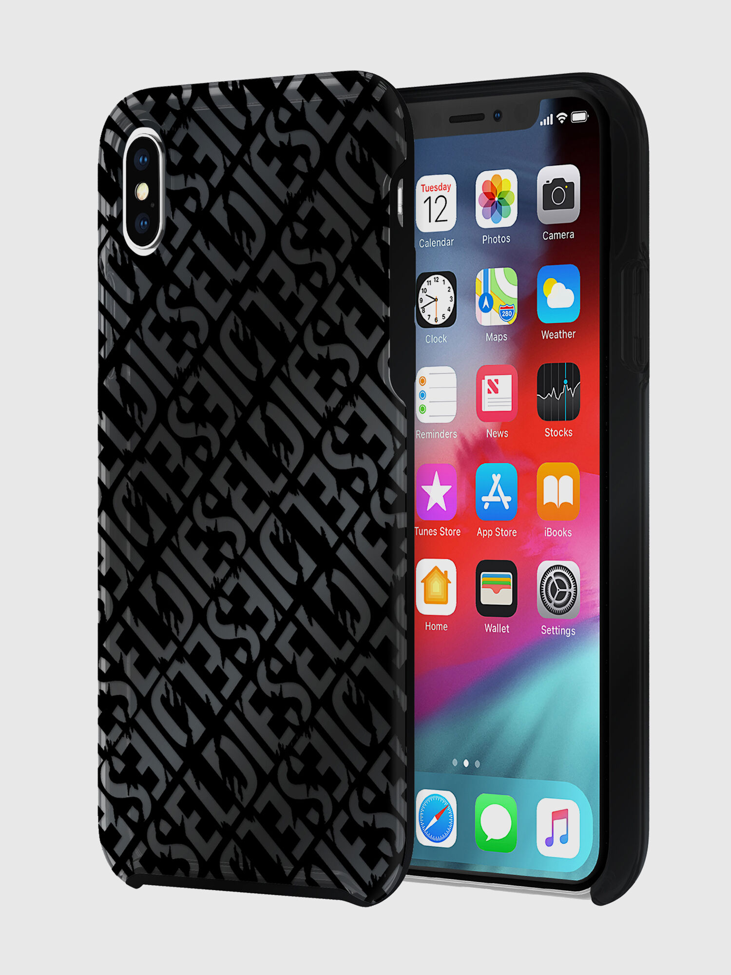 Diesel - DIESEL PRINTED CO-MOLD CASE FOR IPHONE XS MAX, Unisex Logo Schutzhülle, iPhone XS Max in Schwarz - 1