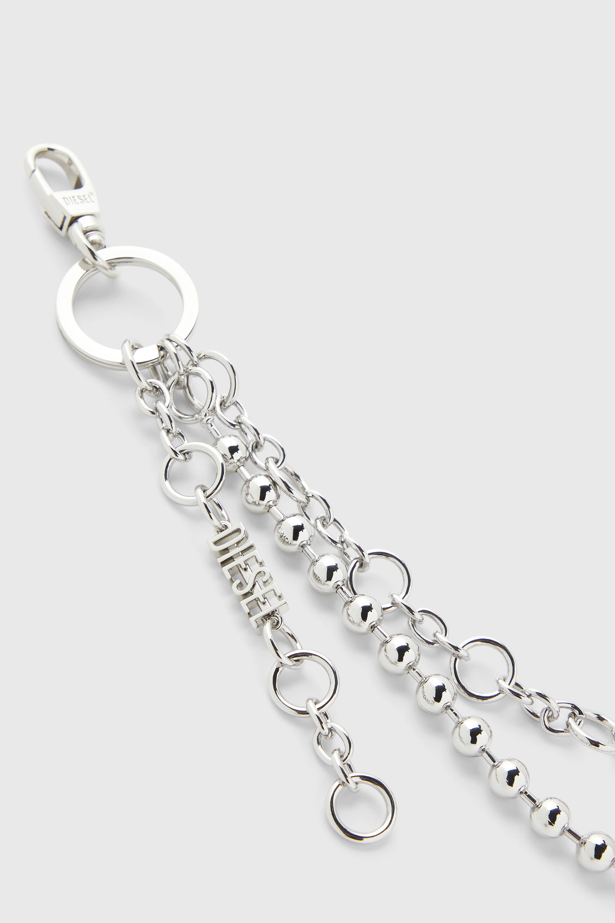 Diesel - CHAIN-D M, Damen Lagenkettenanh&auml;nger mit Herz- und Diesel-Anh&auml;nger in Silber - 2
