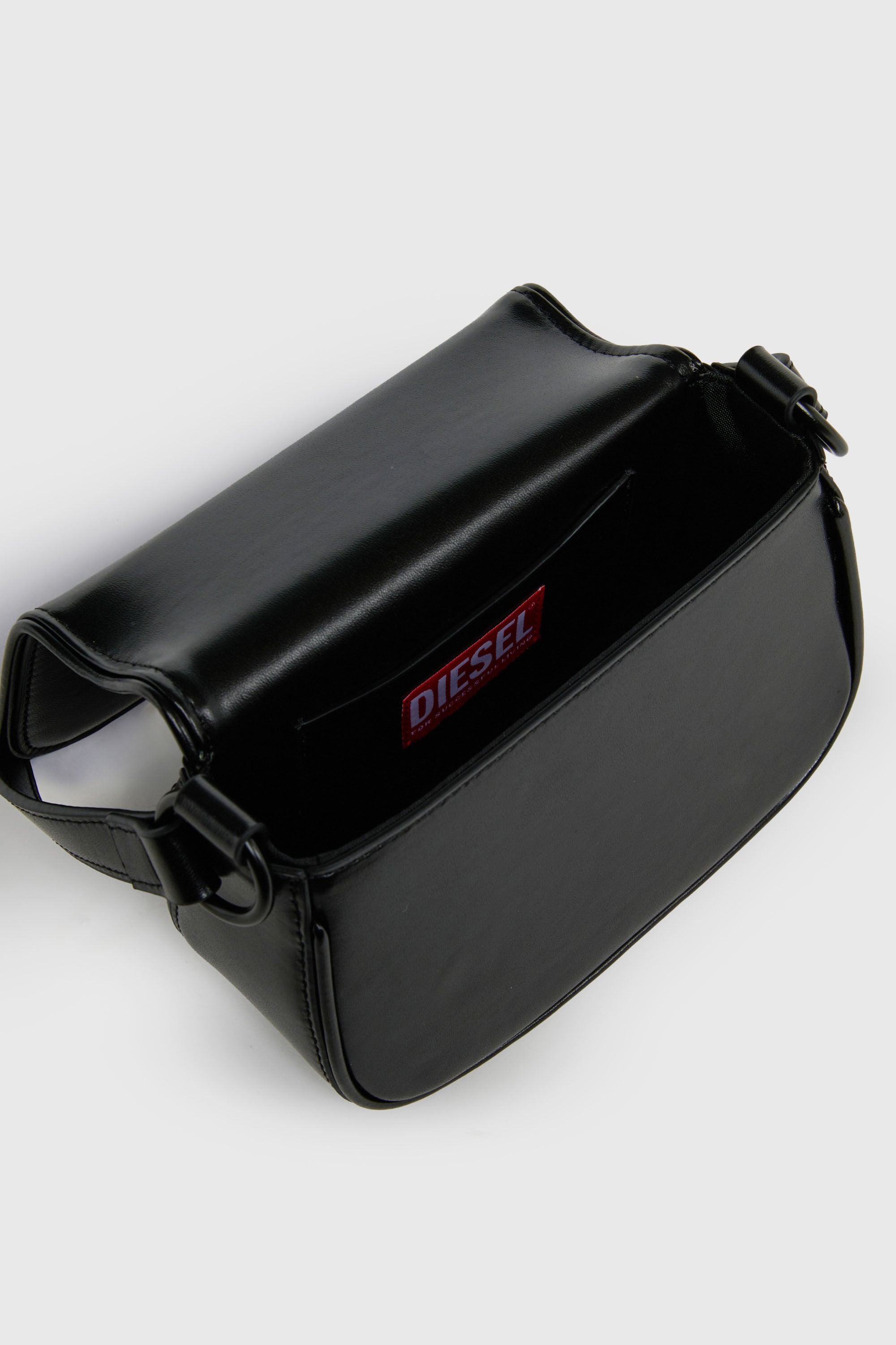 Diesel - WIRT, Damen WIRT - Crossbody-Tasche mit gepr&auml;gtem Oval D Logo in Schwarz - 4